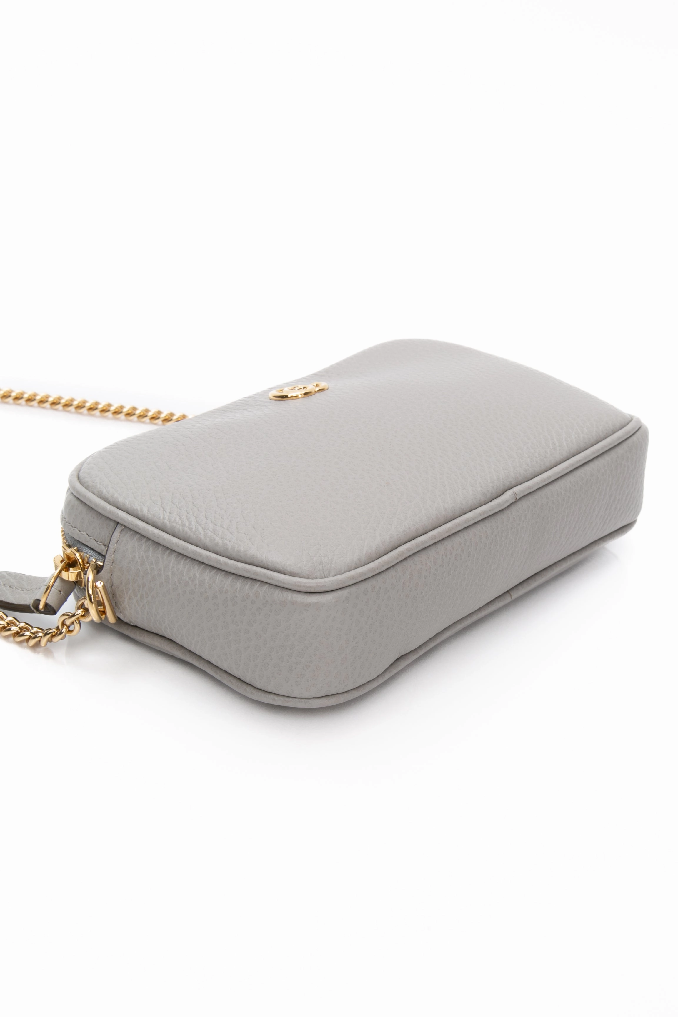 GUCCI GG Marmont Super Mini Grey Crossbody Bag