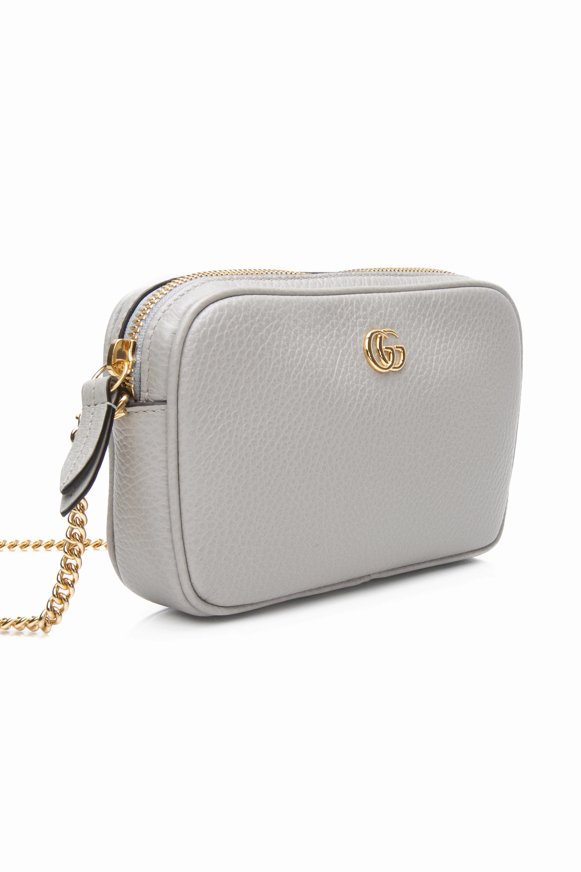 GUCCI GG Marmont Super Mini Grey Crossbody Bag