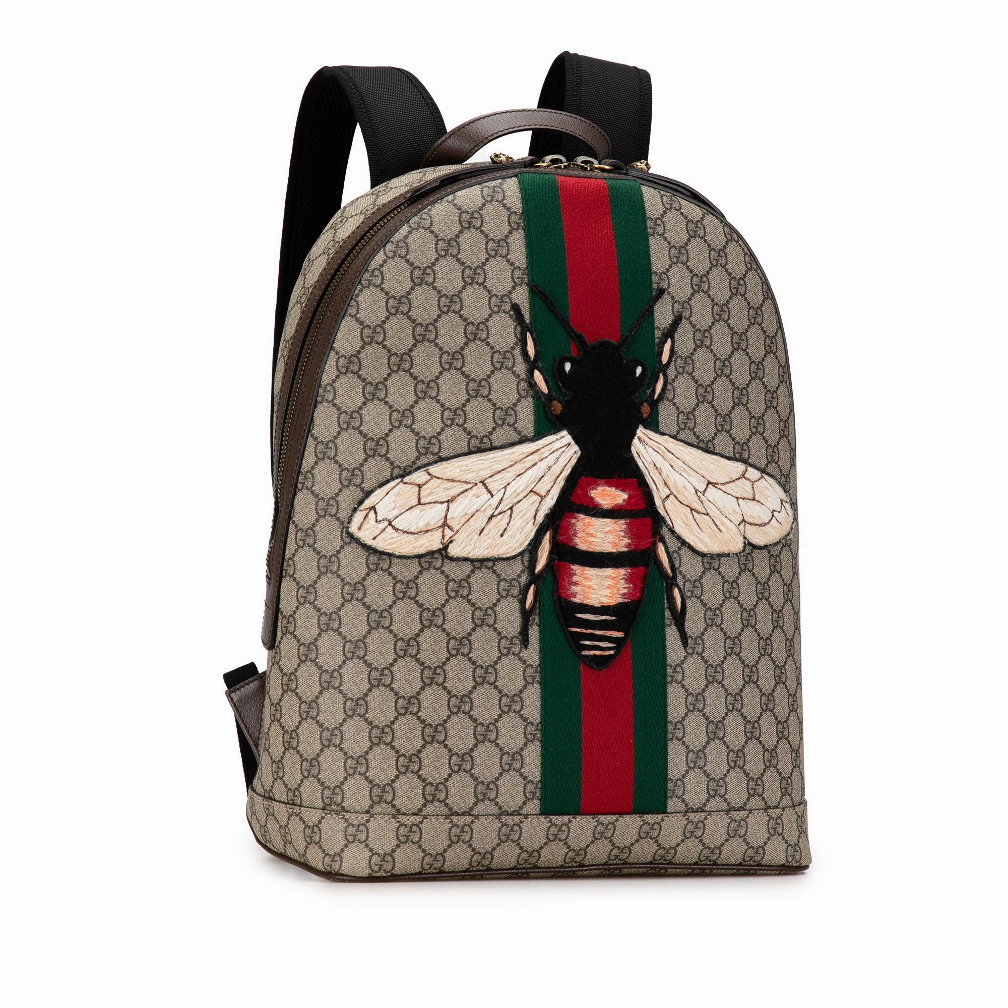 Gucci GG Supreme Animalier Web Backpack (SHG-TR6kCr)