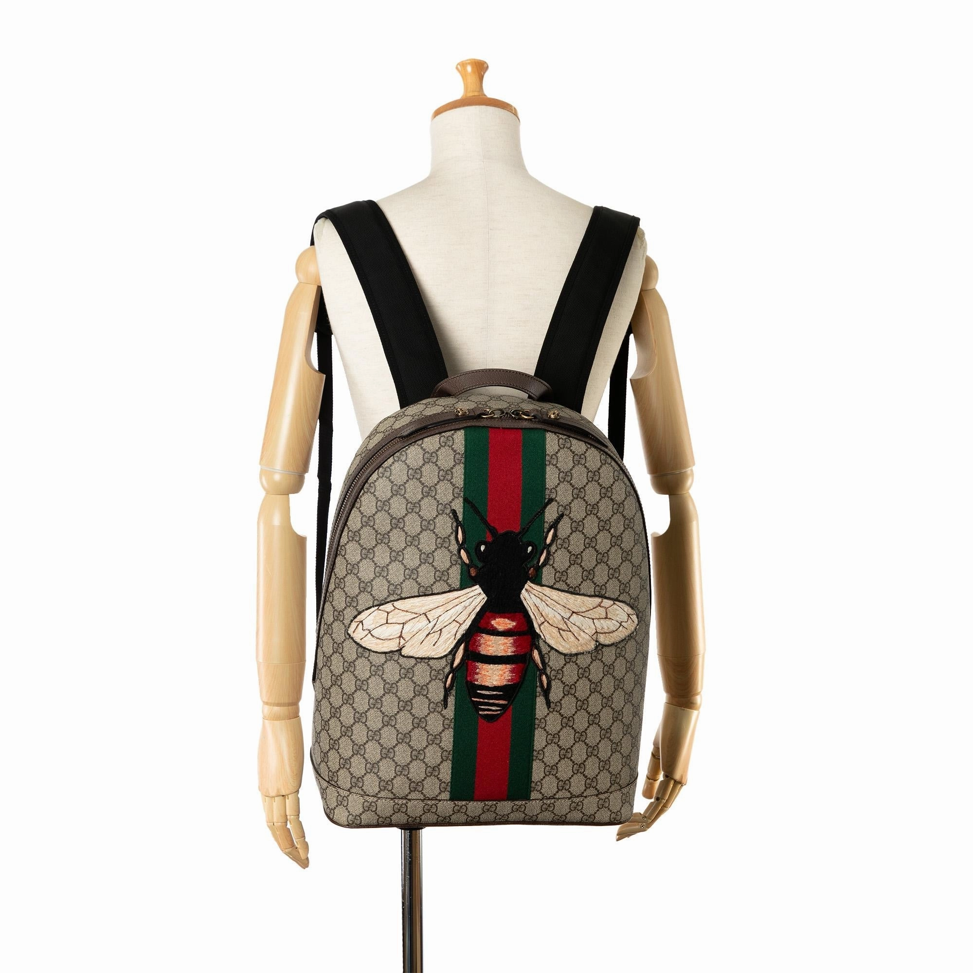 Gucci GG Supreme Animalier Web Backpack (SHG-TR6kCr)