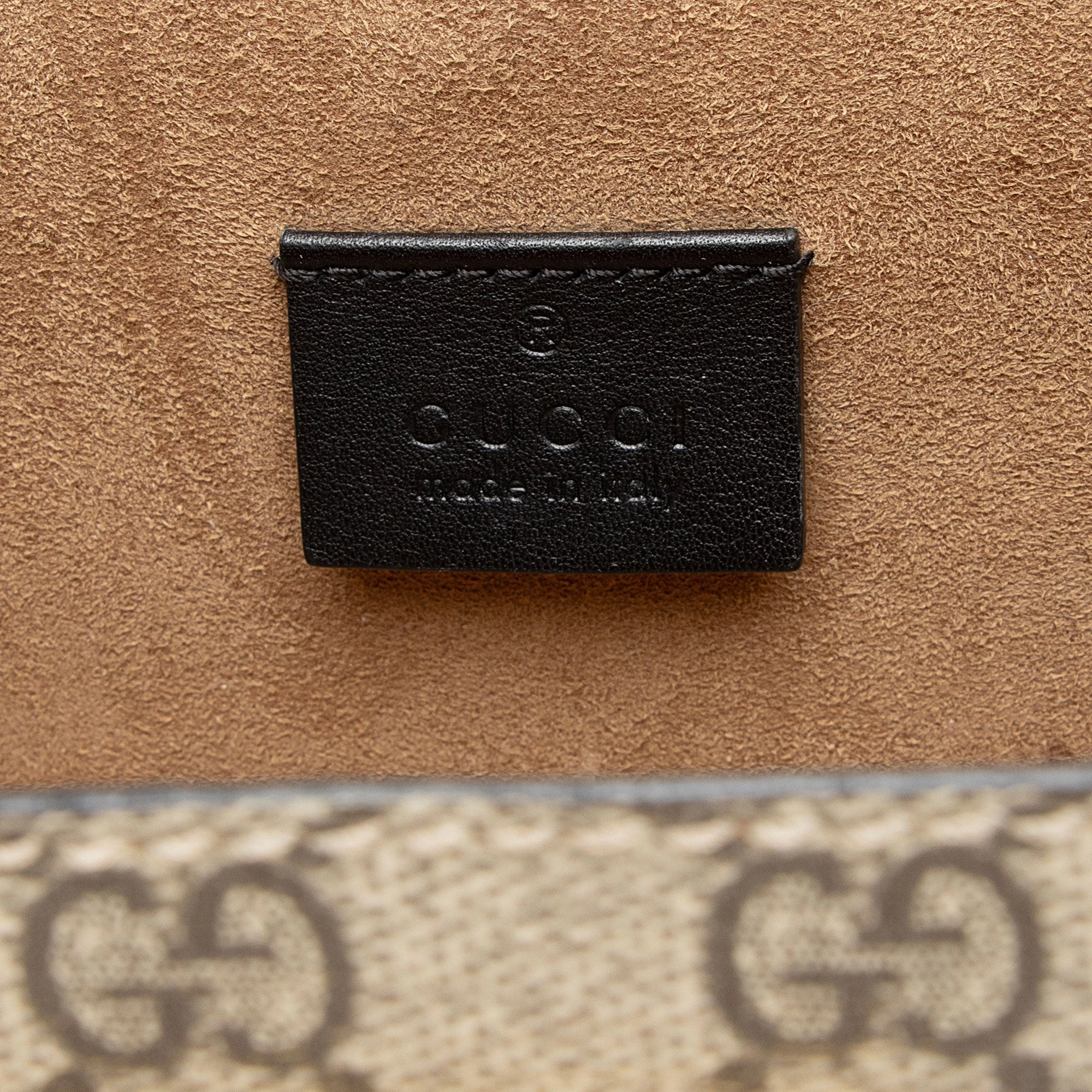 Gucci GG Supreme Bamboo Padlock Top Handle Shoulder Bag (SHF-Kwo5hy)