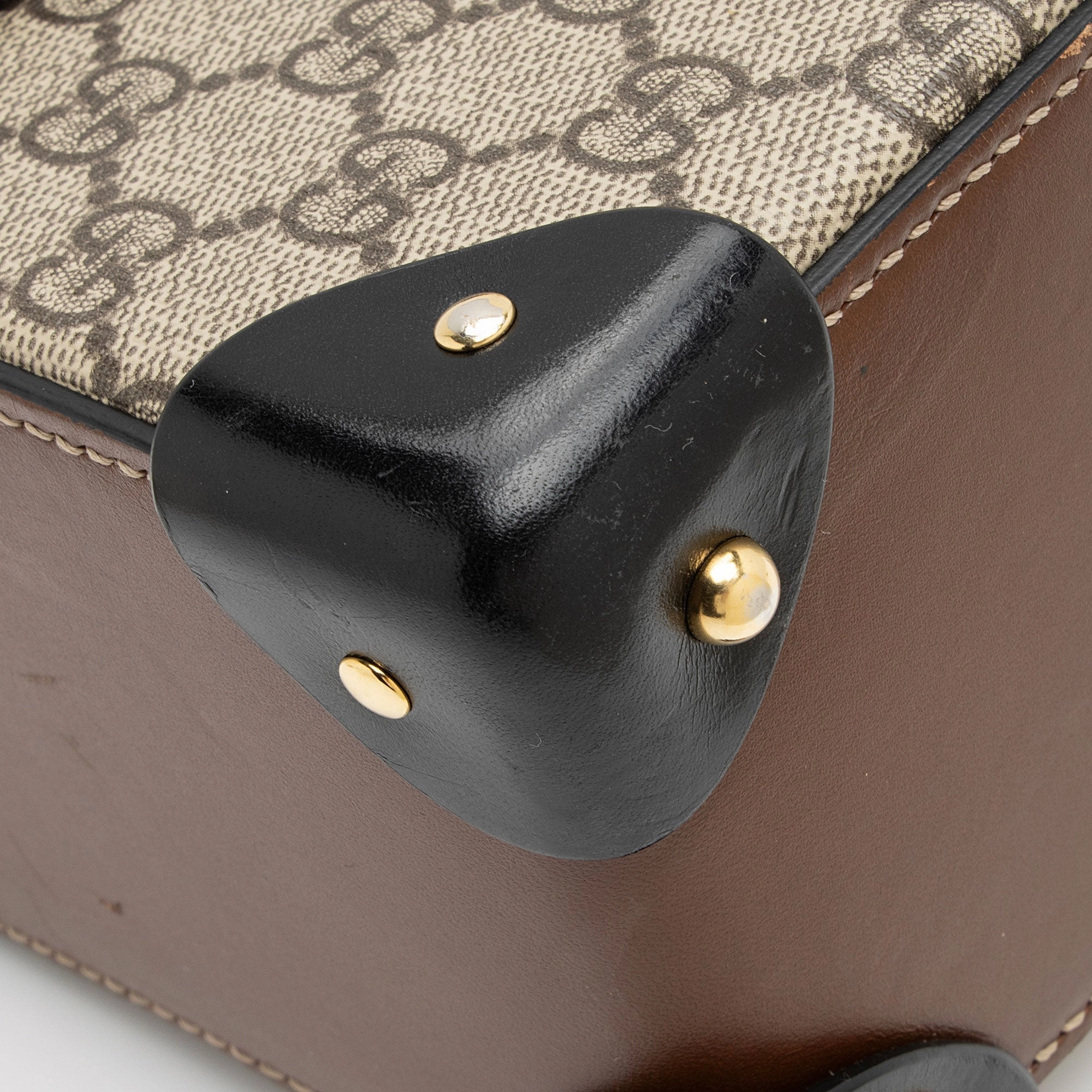 Gucci GG Supreme Bamboo Padlock Top Handle Shoulder Bag (SHF-Kwo5hy)