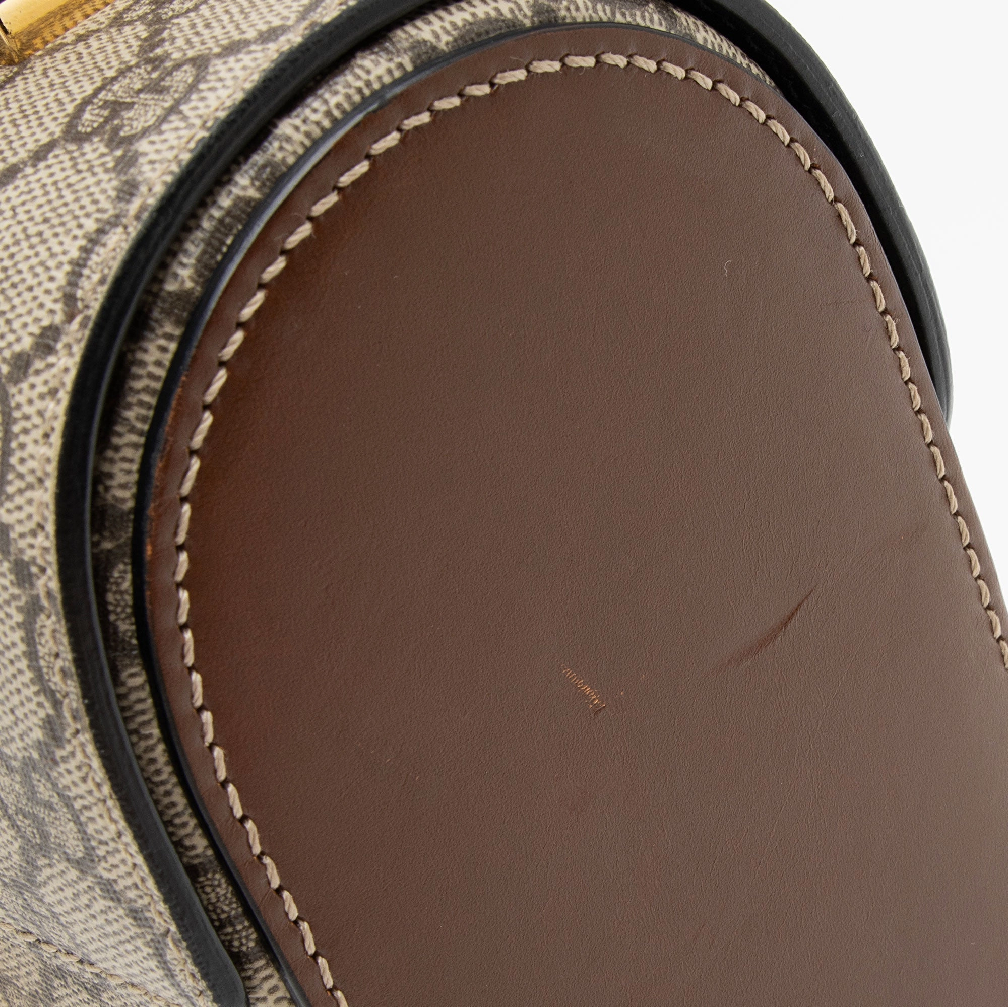 Gucci GG Supreme Bamboo Padlock Top Handle Shoulder Bag (SHF-Kwo5hy)