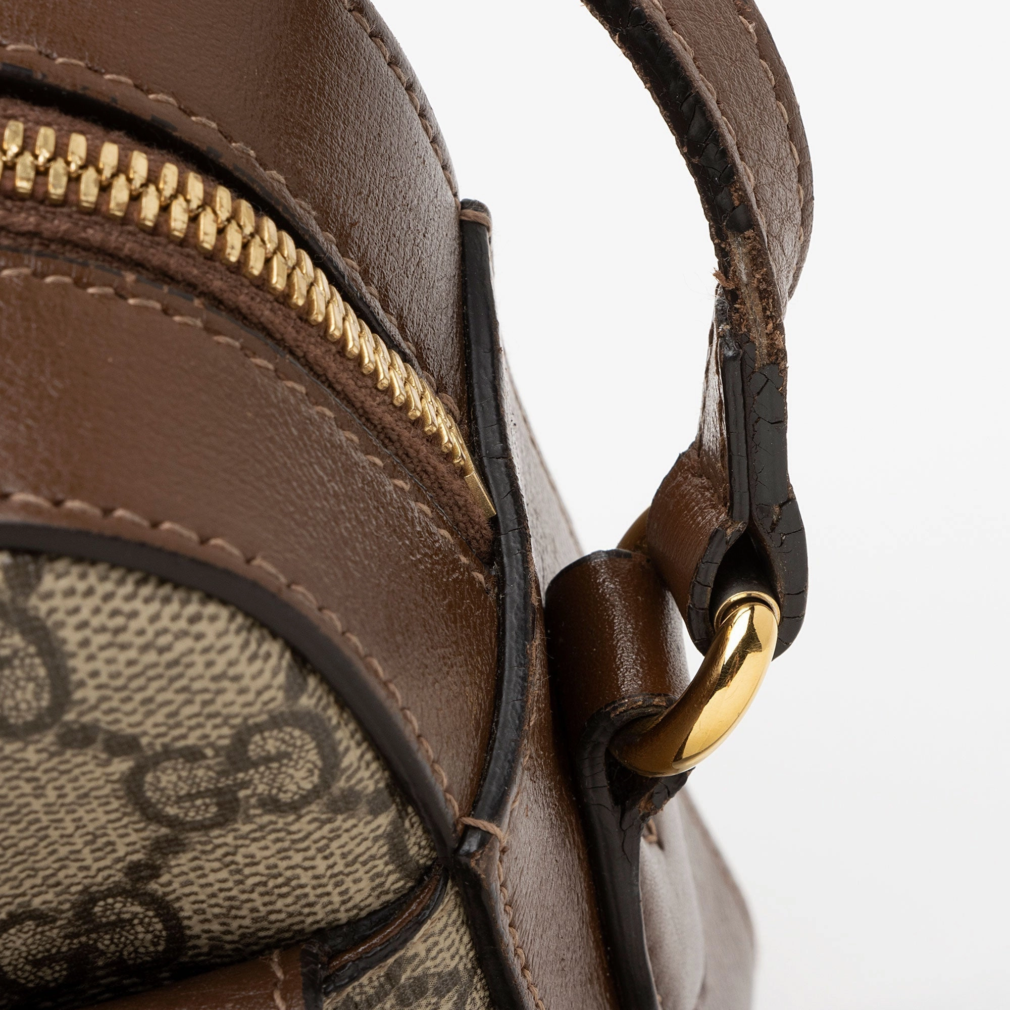 Gucci GG Supreme Calfskin Horsebit 1955 Small Shoulder Bag (SHF-EumYCS)