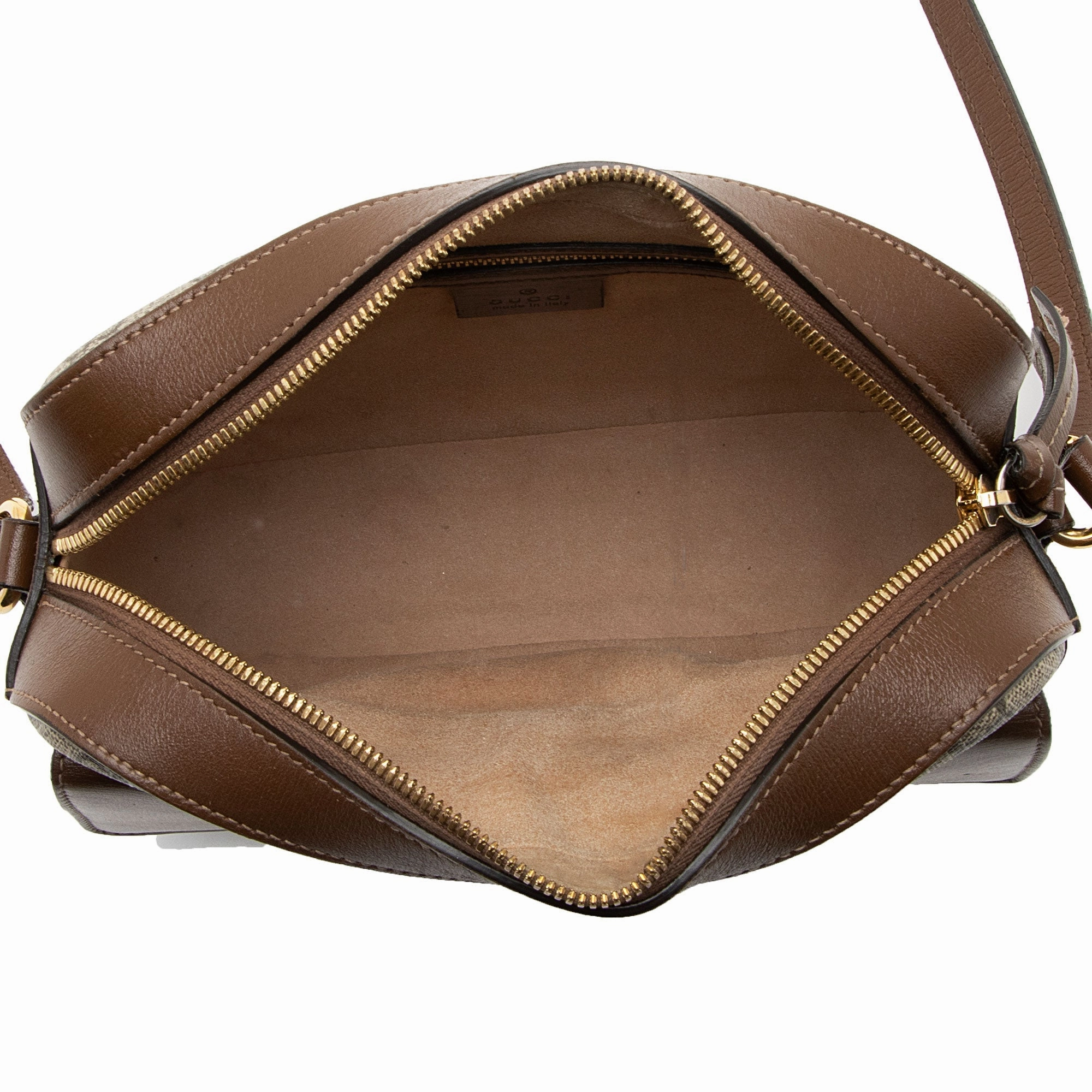 Gucci GG Supreme Calfskin Horsebit 1955 Small Shoulder Bag (SHF-EumYCS)