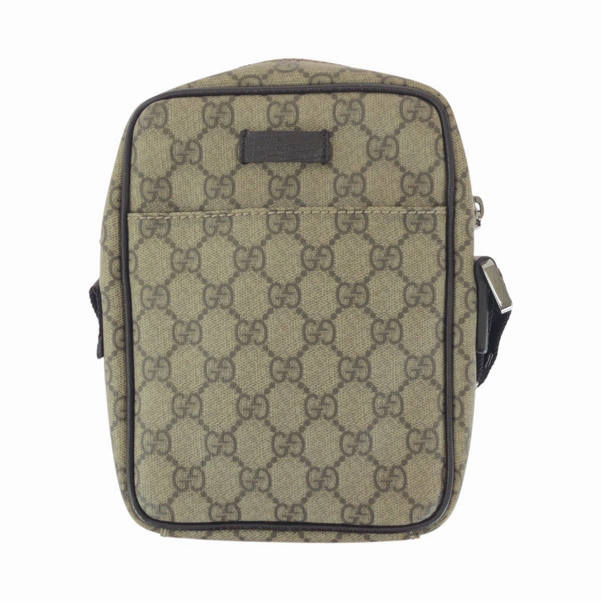 Gucci GG Supreme Canvas Leather Shoulder Bag