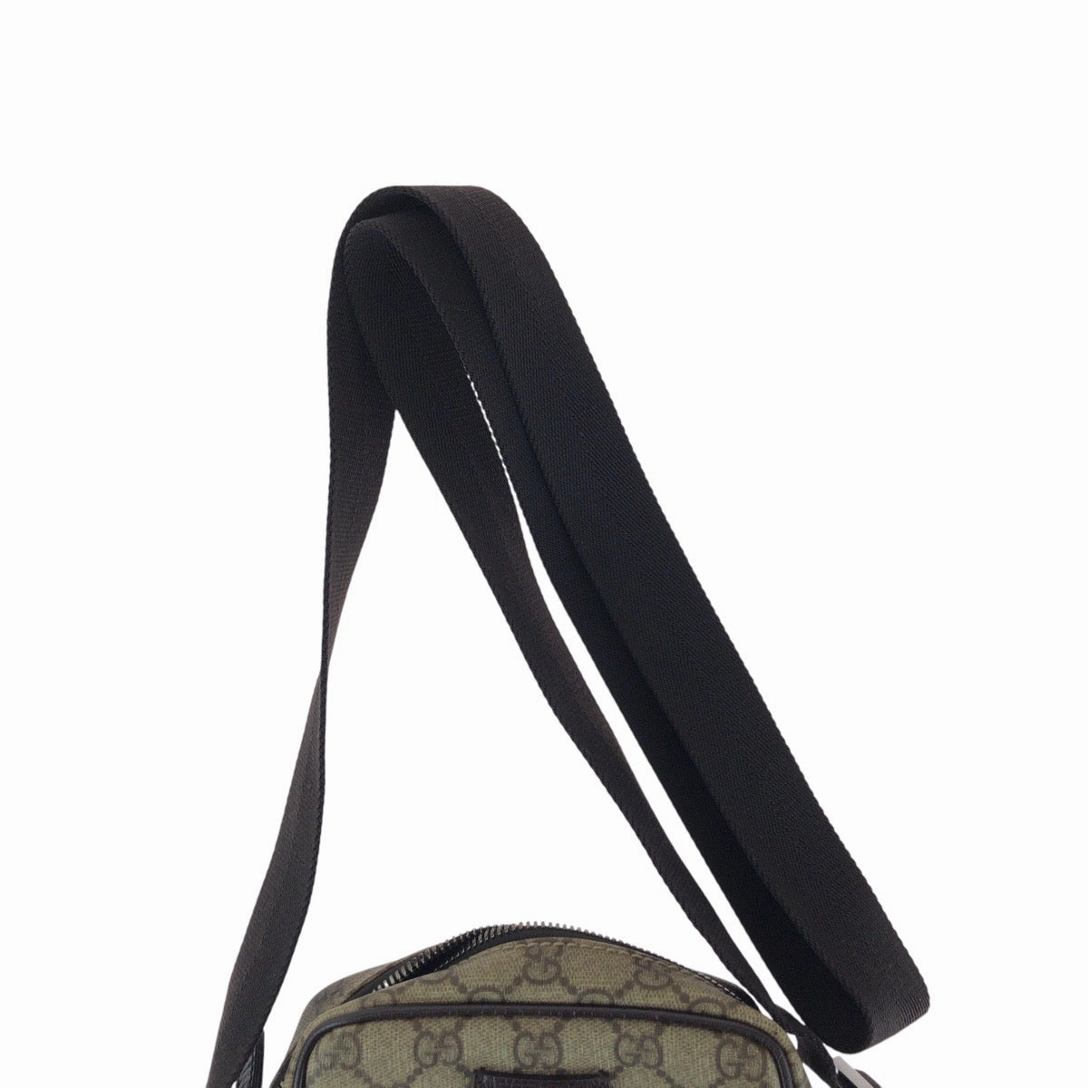 Gucci GG Supreme Canvas Leather Shoulder Bag