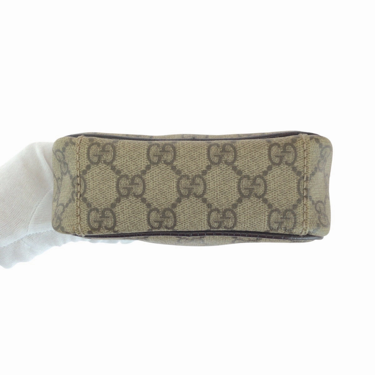 Gucci GG Supreme Canvas Leather Shoulder Bag