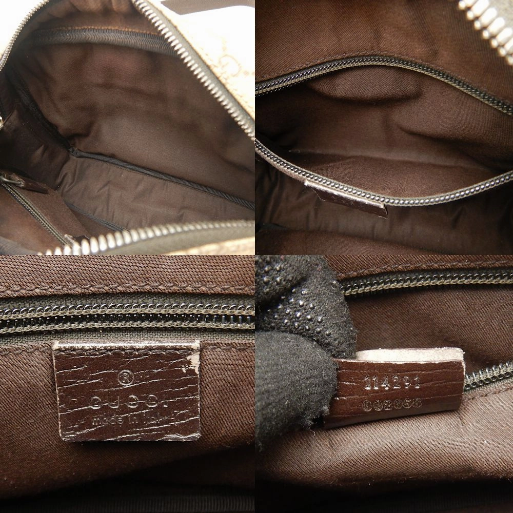 Gucci GG Supreme Canvas Leather Shoulder Bag