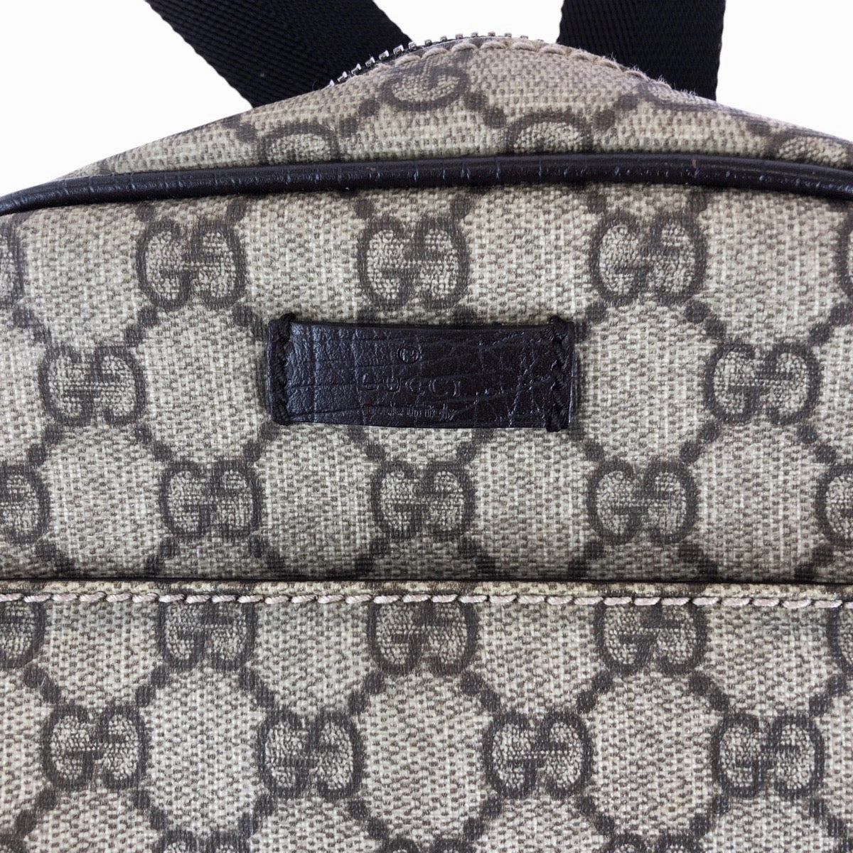 Gucci GG Supreme Canvas Leather Shoulder Bag