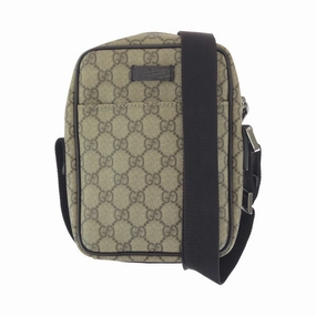 Gucci GG Supreme Canvas Leather Shoulder Bag