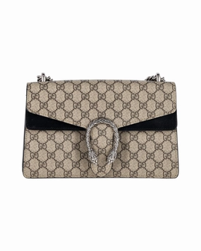 Gucci GG Supreme Dionysus Small Shoulder Bag in Beige Canvas
