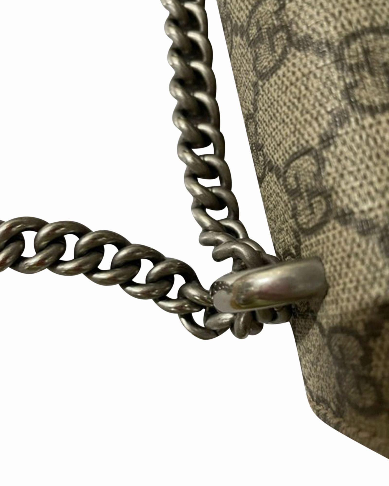 Gucci GG Supreme Dionysus Small Shoulder Bag in Beige Canvas
