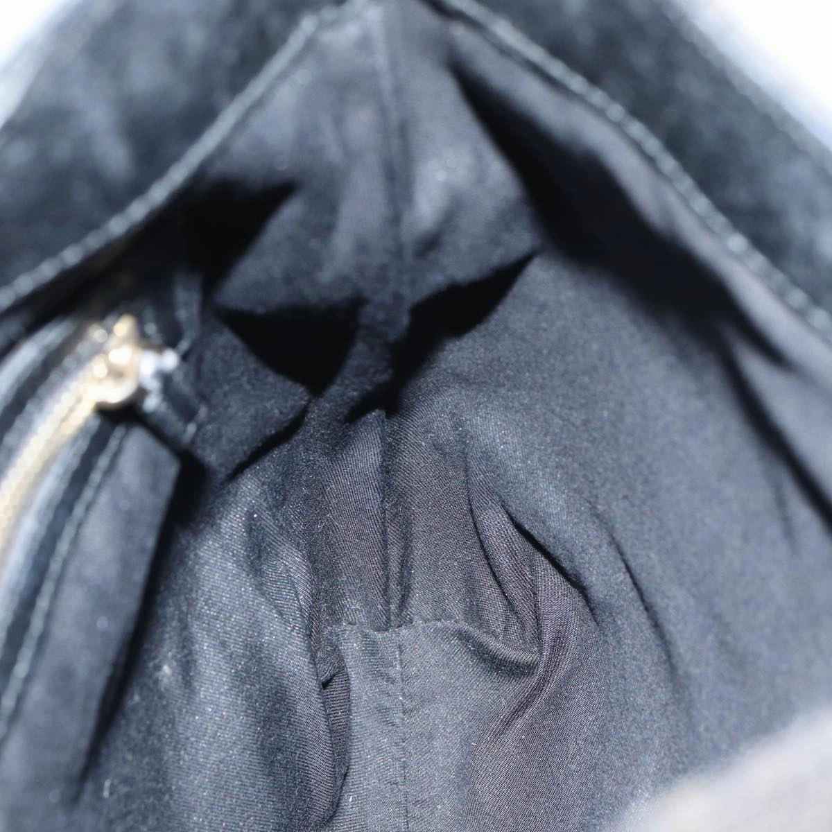 GUCCI GG Supreme Horsebit Shoulder Bag PVC Leather Black 137388  77823