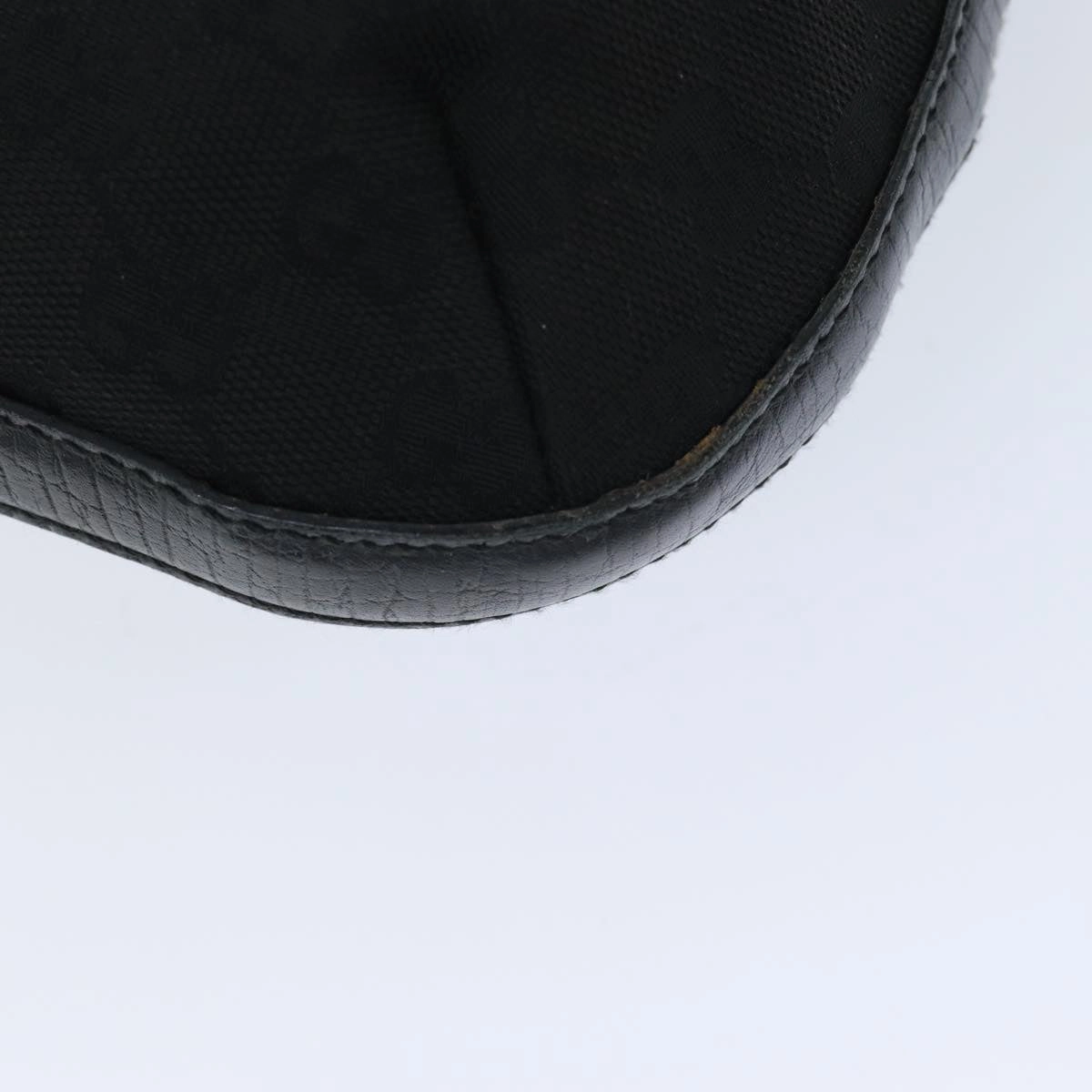 GUCCI GG Supreme Horsebit Shoulder Bag PVC Leather Black 137388  77823