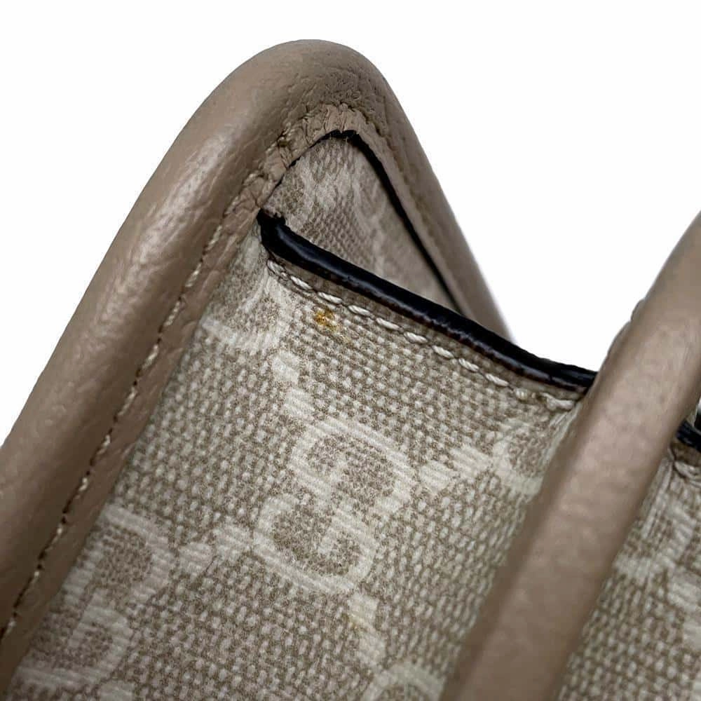 GUCCI GG Supreme Interlocking Shoulder Bag Beige671620 GG SupremeCanvas Leather