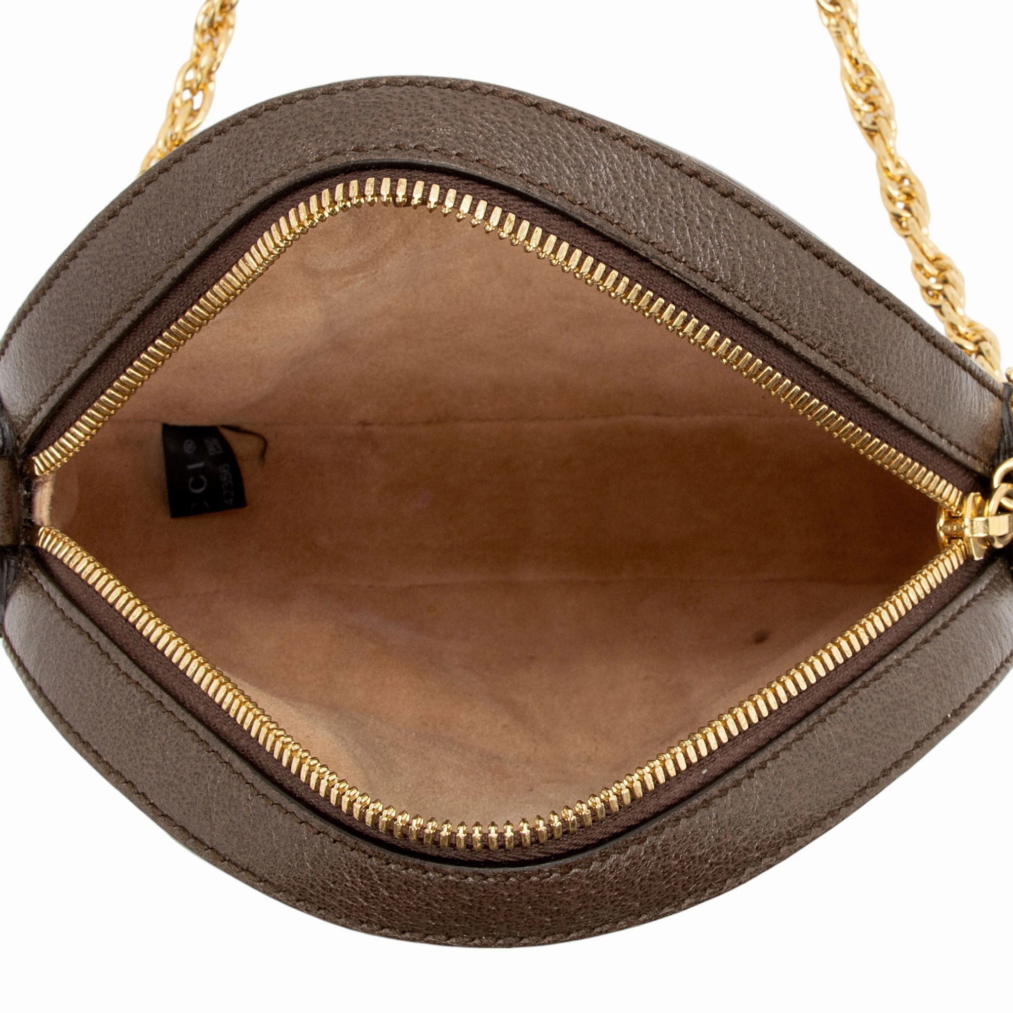 Gucci GG Supreme Ophidia Round Mini Shoulder Bag (SHF-WZsBel)