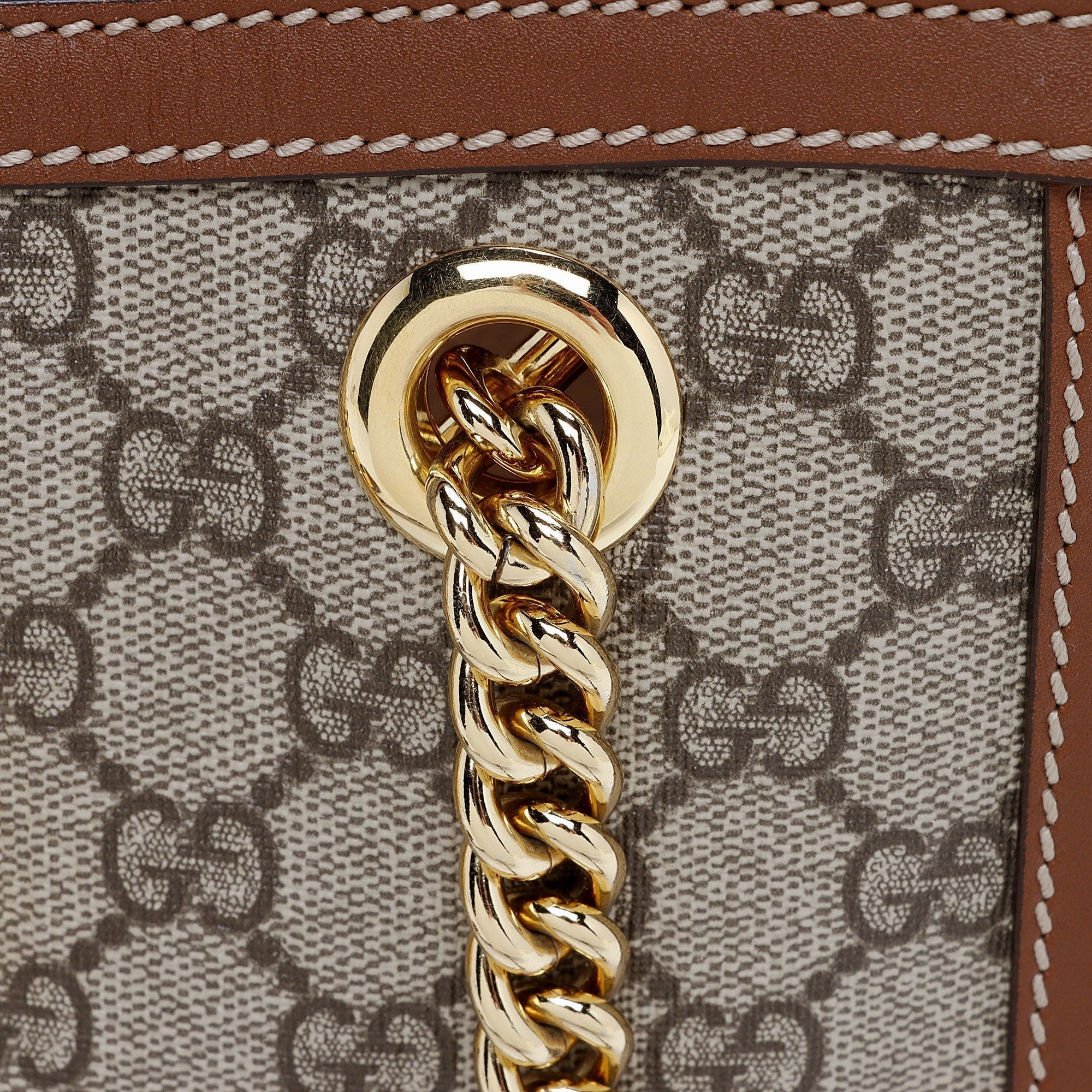 Gucci GG Supreme Padlock Chain Small Shoulder Bag (SHF-Z3zmfK)