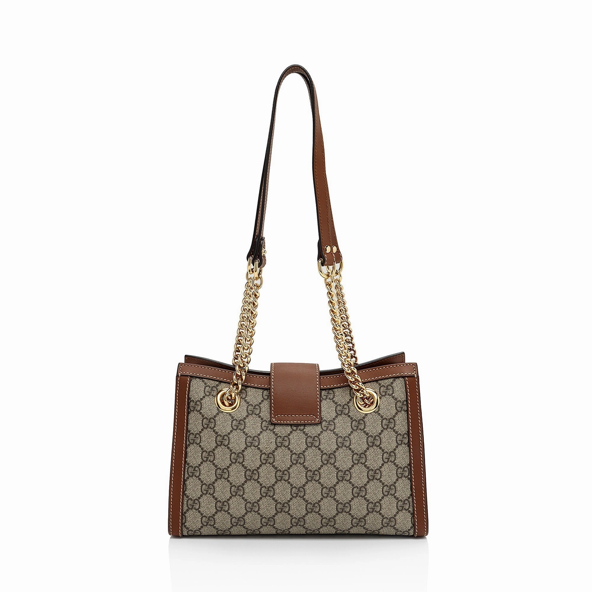 Gucci GG Supreme Padlock Chain Small Shoulder Bag (SHF-Z3zmfK)
