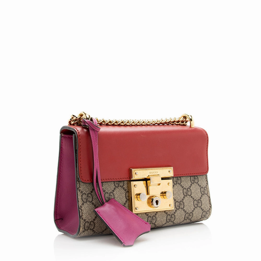 Gucci GG Supreme Padlock Small Shoulder Bag (SHF-20632)