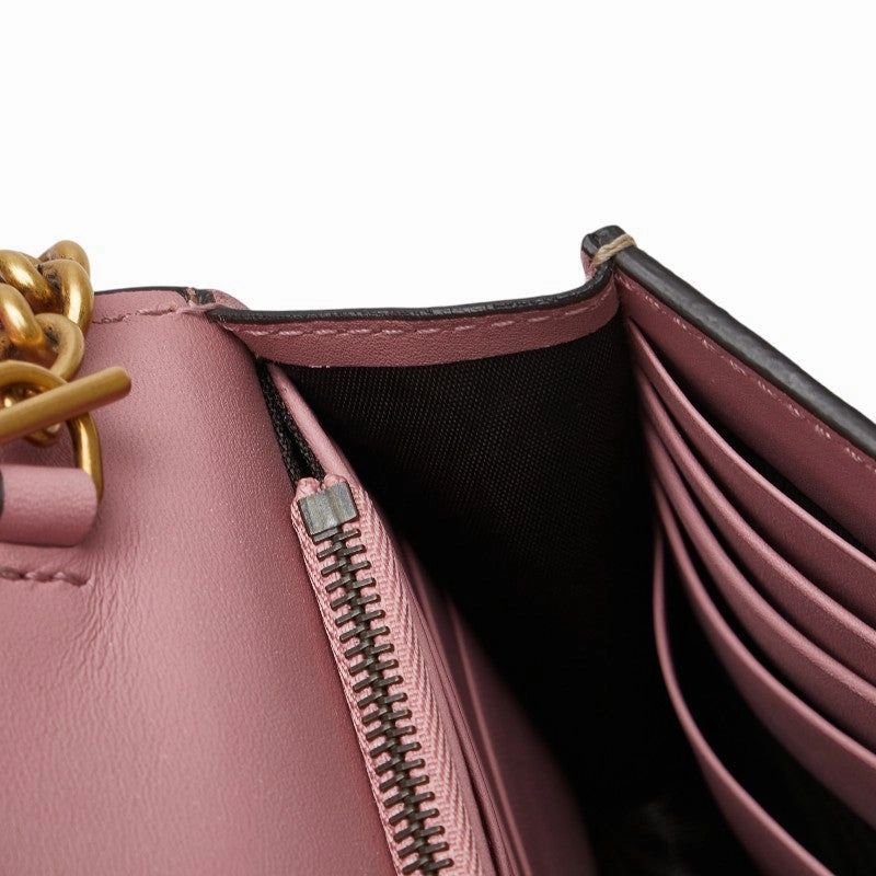 Gucci GG Supreme Pearl Chain Wallet Shoulder Bag