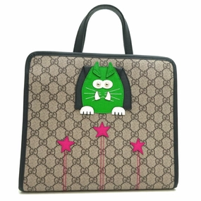 Gucci  Gg Supreme Pvc Leather Shoulder Bag (Pre-Owned)