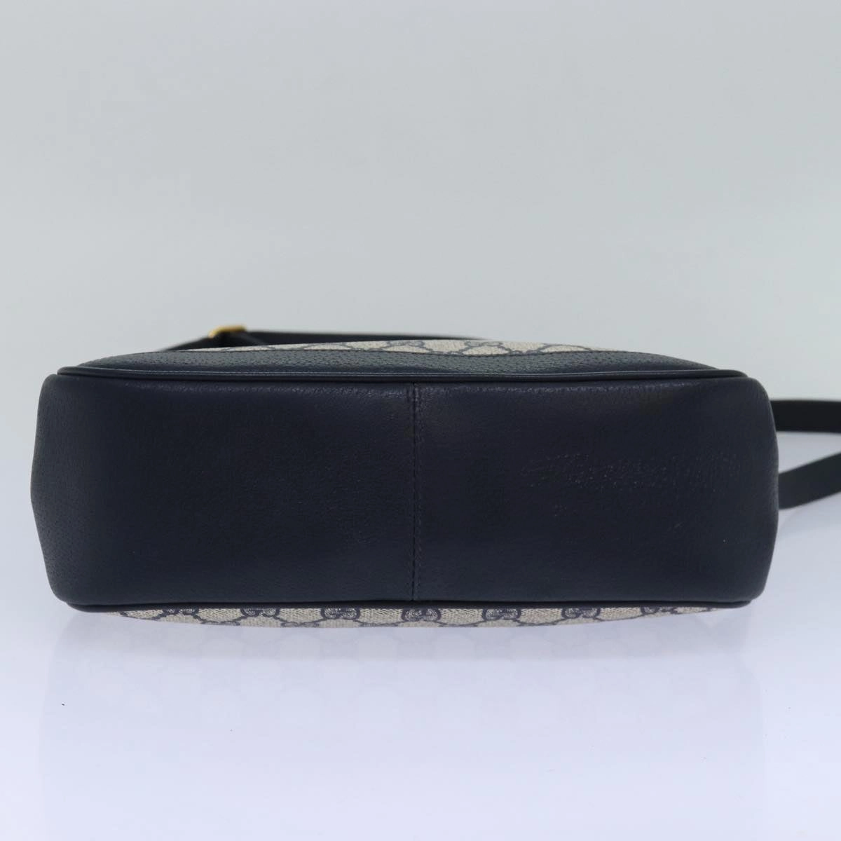 GUCCI GG Supreme Sherry Line Shoulder Bag PVC Navy Red 116 02 076  13428
