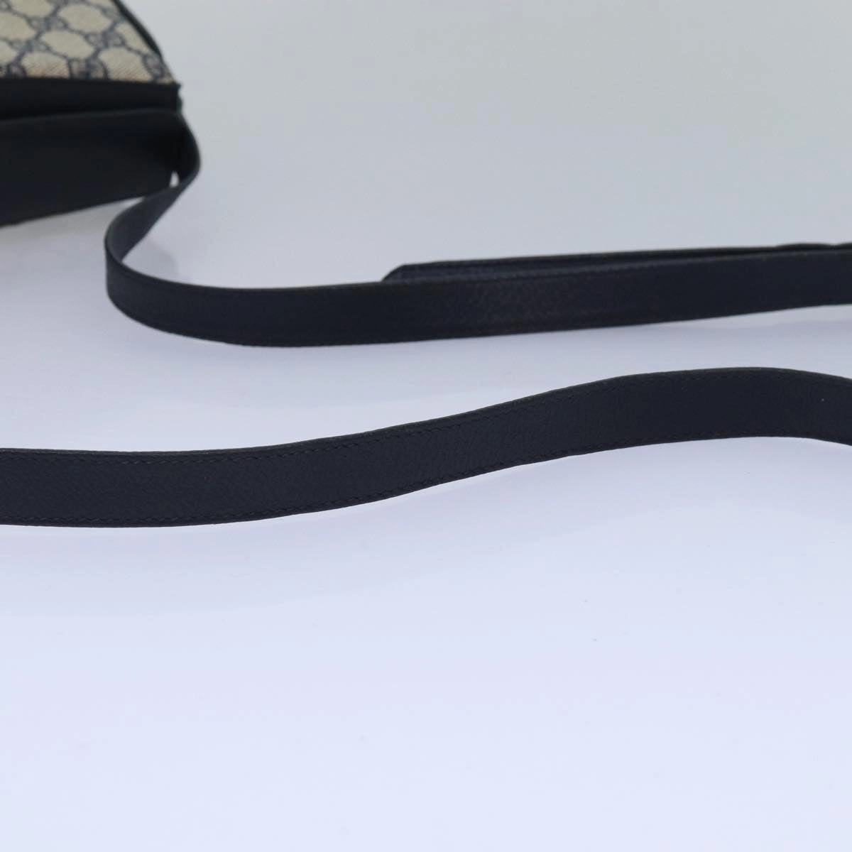 GUCCI GG Supreme Sherry Line Shoulder Bag PVC Navy Red 116 02 076  13428