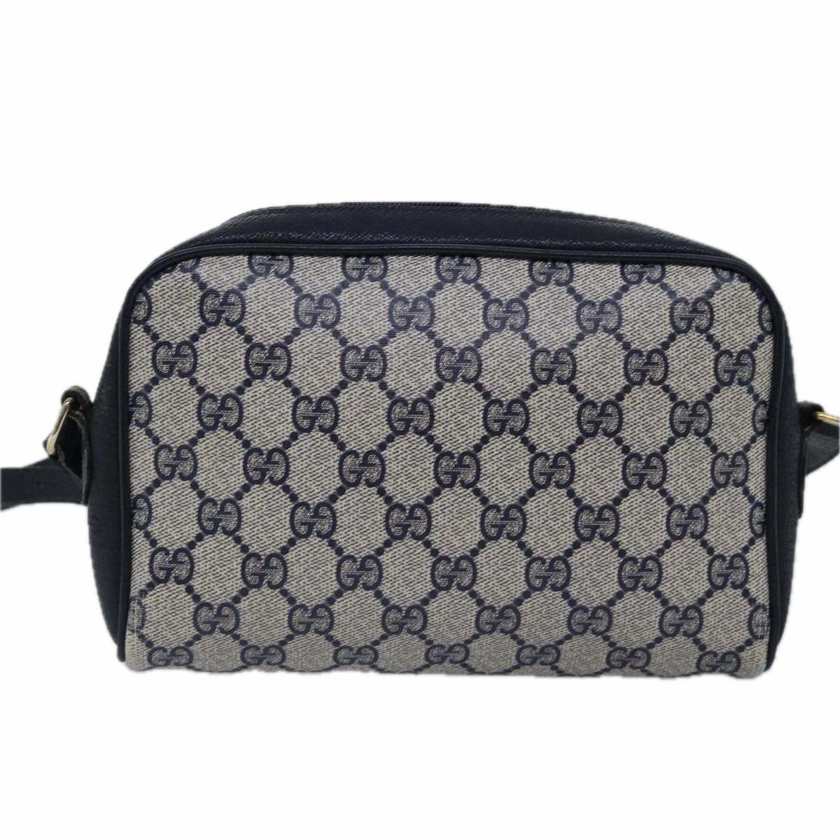 GUCCI GG Supreme Sherry Line Shoulder Bag PVC Navy Red 116 02 089  ep4504