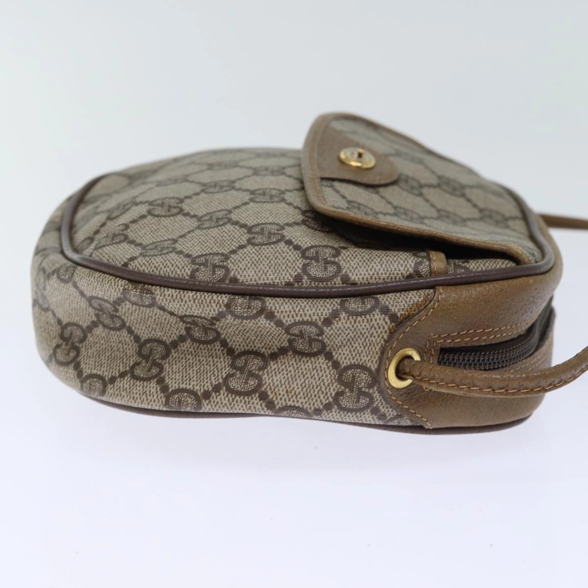 Gucci Gg Supreme Shoulder Bag Pvc Beige