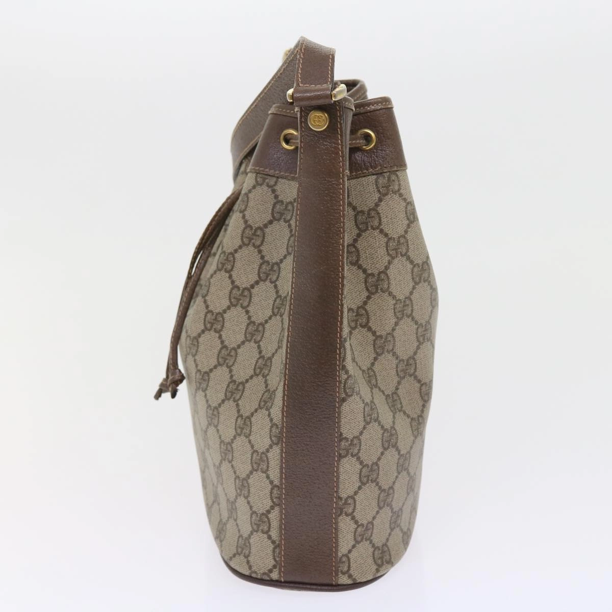 GUCCI GG Supreme Shoulder Bag PVC Leather Beige 001 115  57674