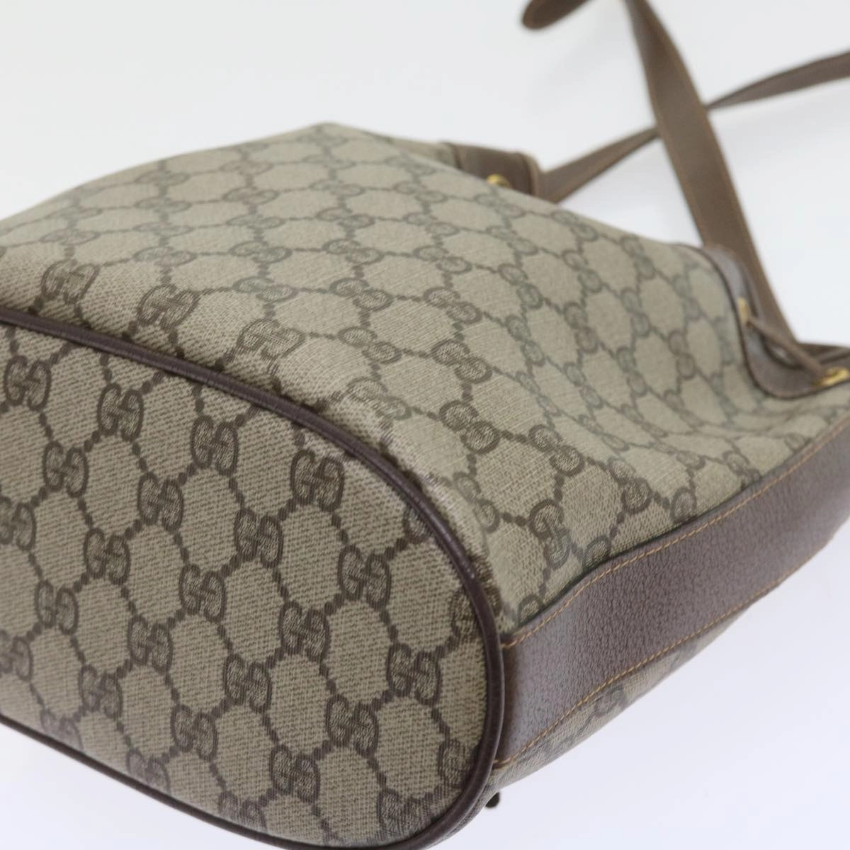 GUCCI GG Supreme Shoulder Bag PVC Leather Beige 001 115  57674