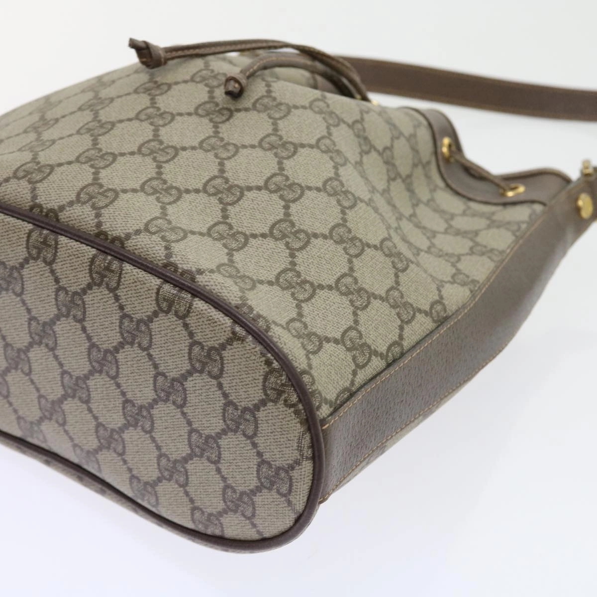 GUCCI GG Supreme Shoulder Bag PVC Leather Beige 001 115  57674