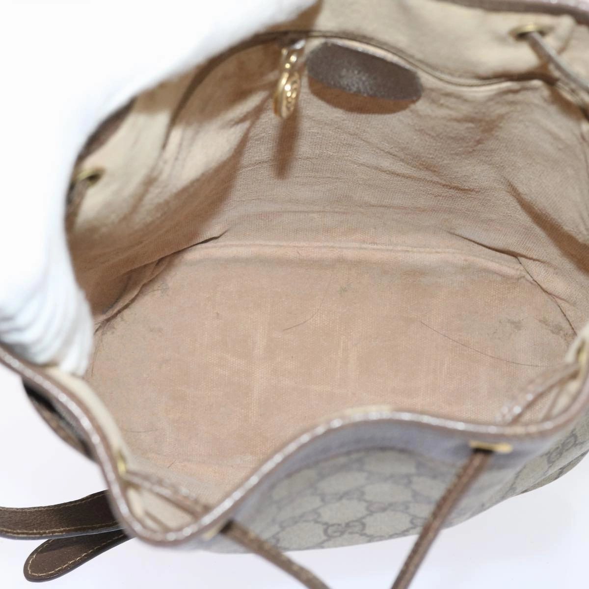 GUCCI GG Supreme Shoulder Bag PVC Leather Beige 001 115  57674