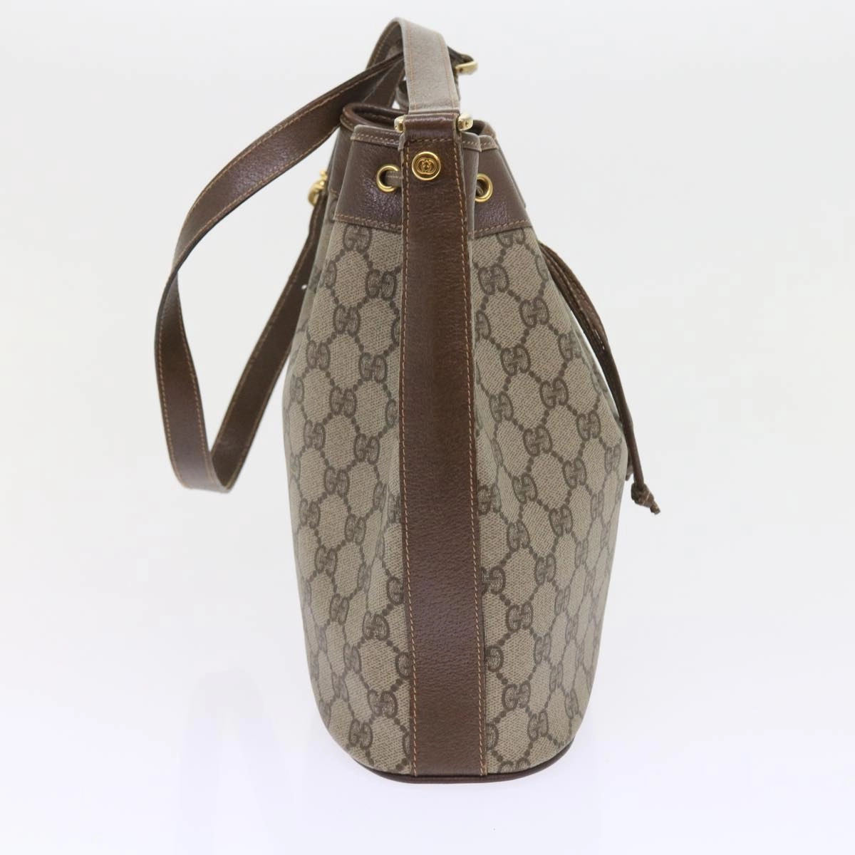 GUCCI GG Supreme Shoulder Bag PVC Leather Beige 001 115  57674