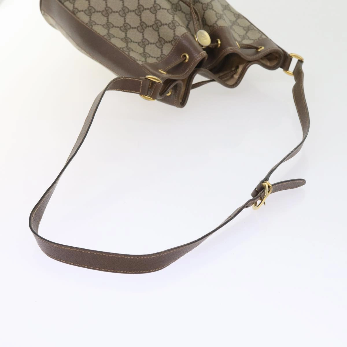 GUCCI GG Supreme Shoulder Bag PVC Leather Beige 001 115  57674