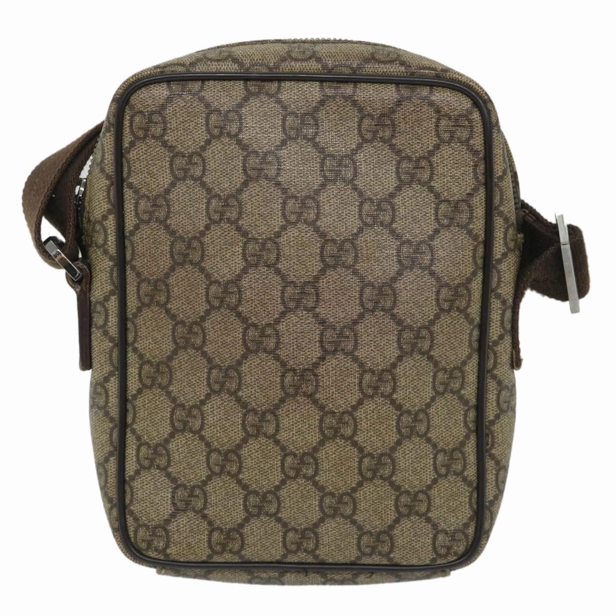 GUCCI GG Supreme Shoulder Bag PVC Leather Beige 101680  57287
