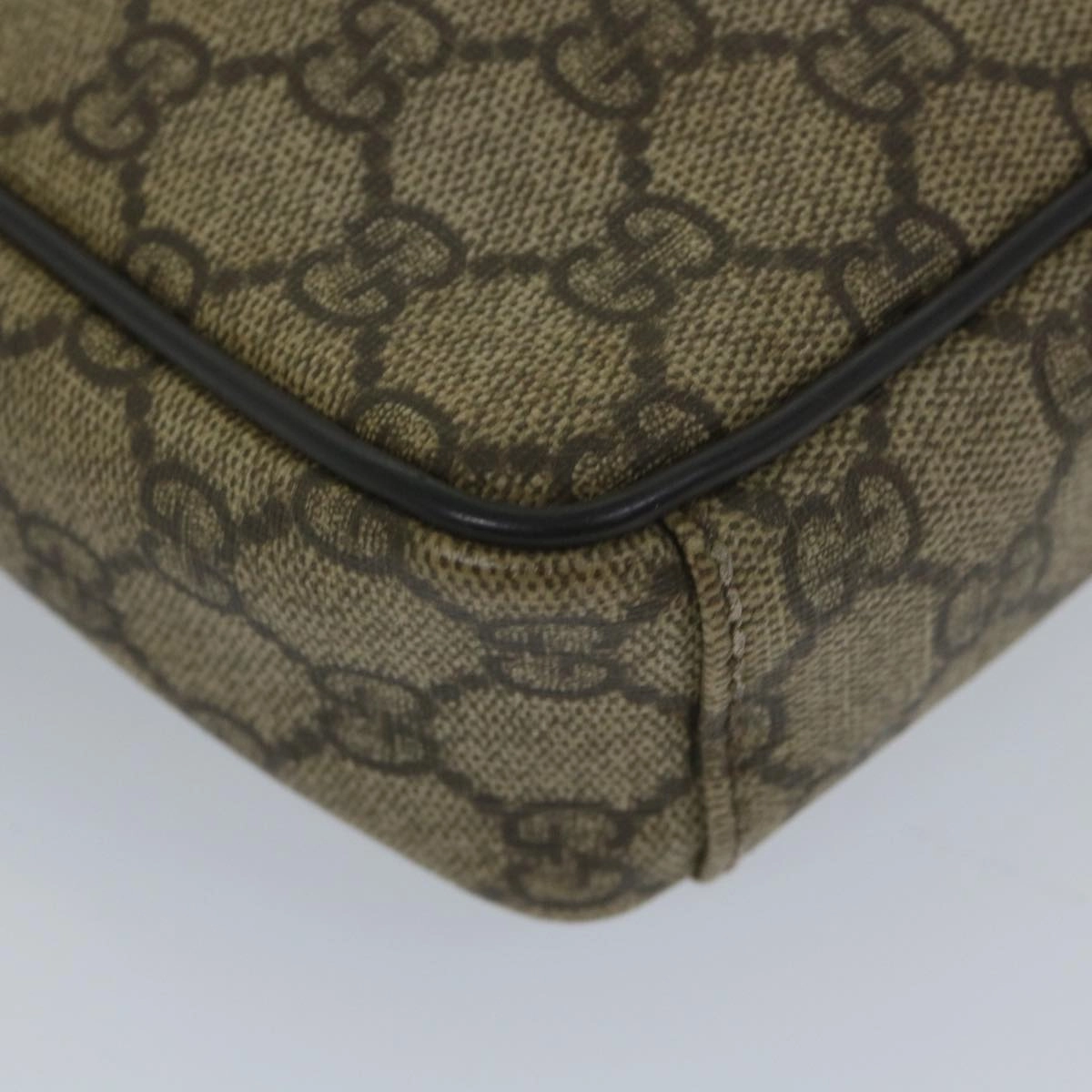 GUCCI GG Supreme Shoulder Bag PVC Leather Beige 101680  57287