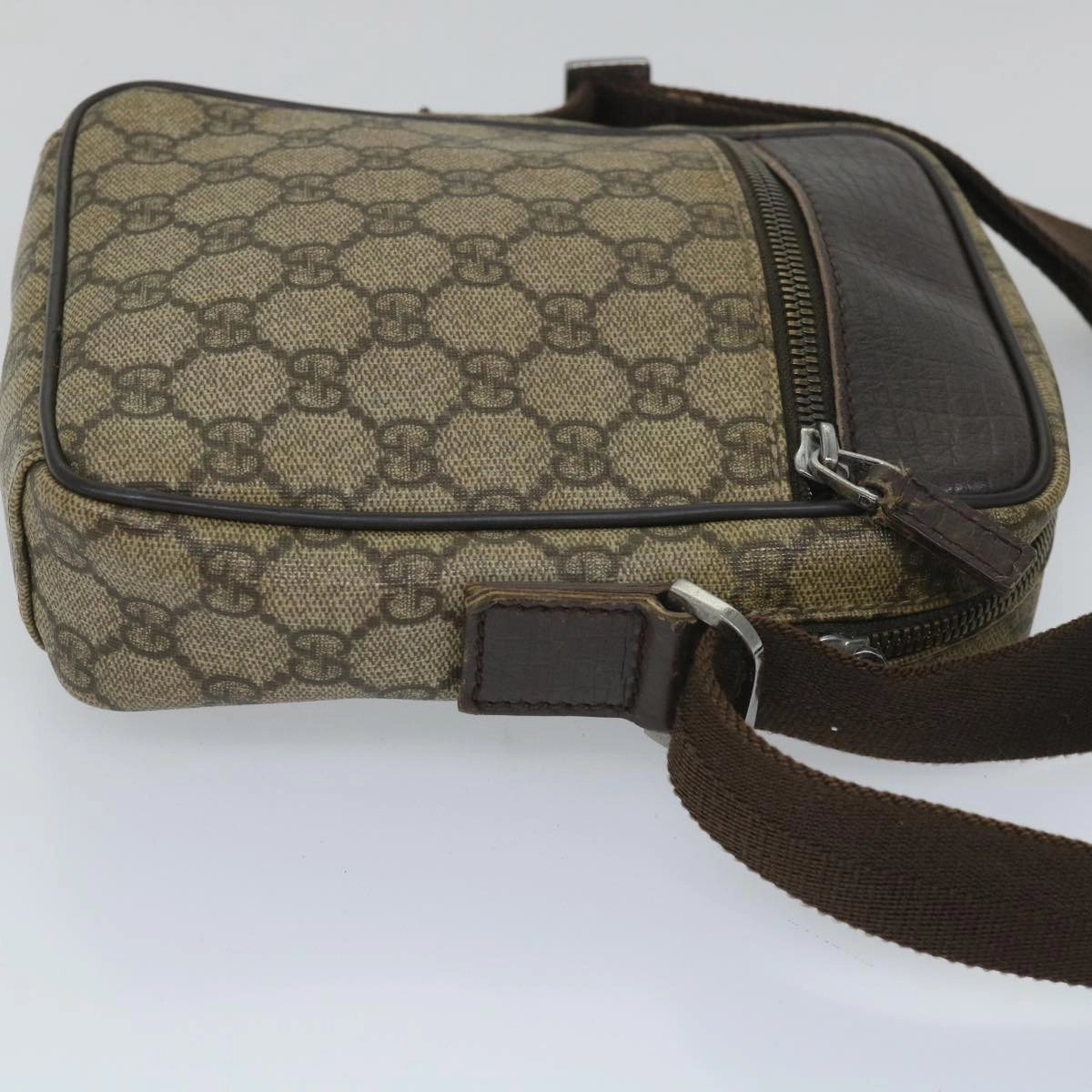 GUCCI GG Supreme Shoulder Bag PVC Leather Beige 101680  57287