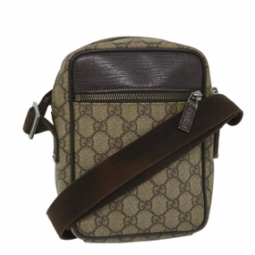 GUCCI GG Supreme Shoulder Bag PVC Leather Beige 101680  57287