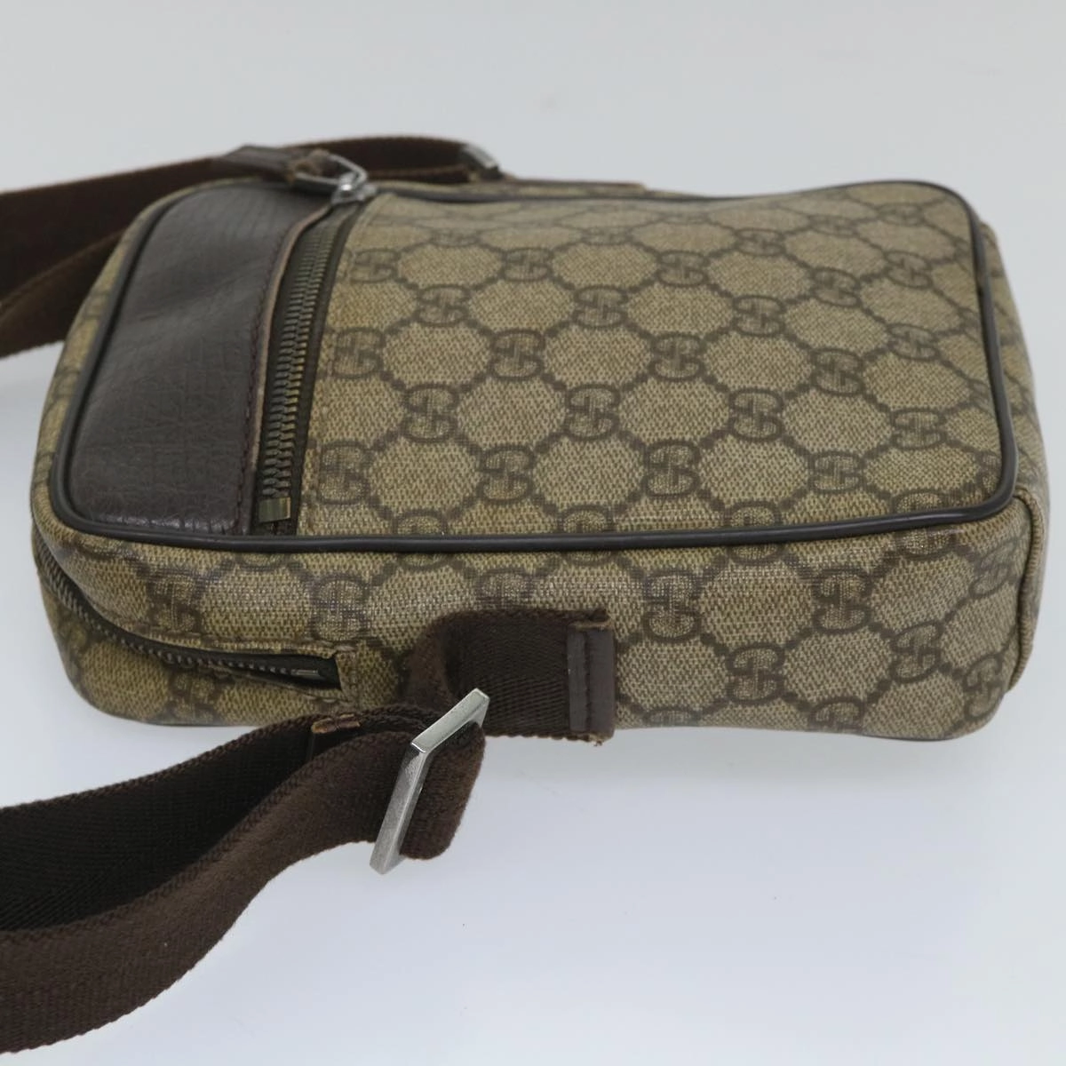 GUCCI GG Supreme Shoulder Bag PVC Leather Beige 101680  57287