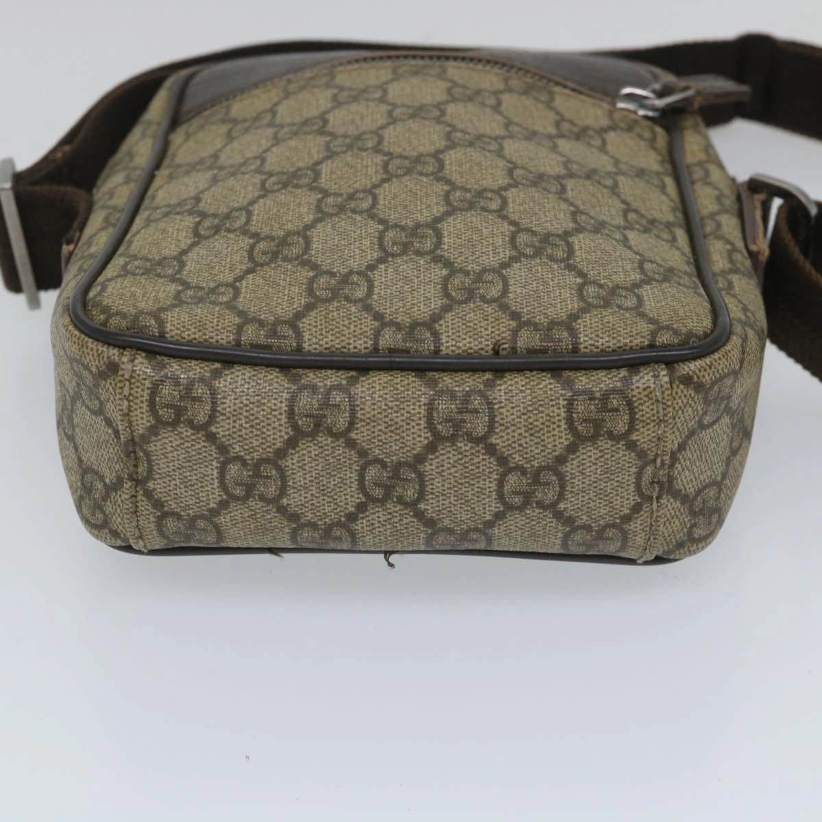 GUCCI GG Supreme Shoulder Bag PVC Leather Beige 101680  57287