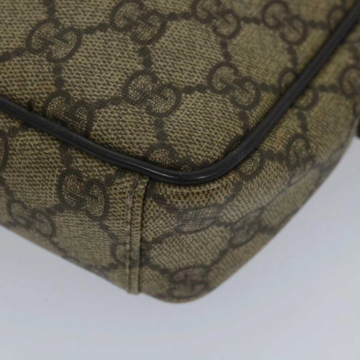 GUCCI GG Supreme Shoulder Bag PVC Leather Beige 101680  57287