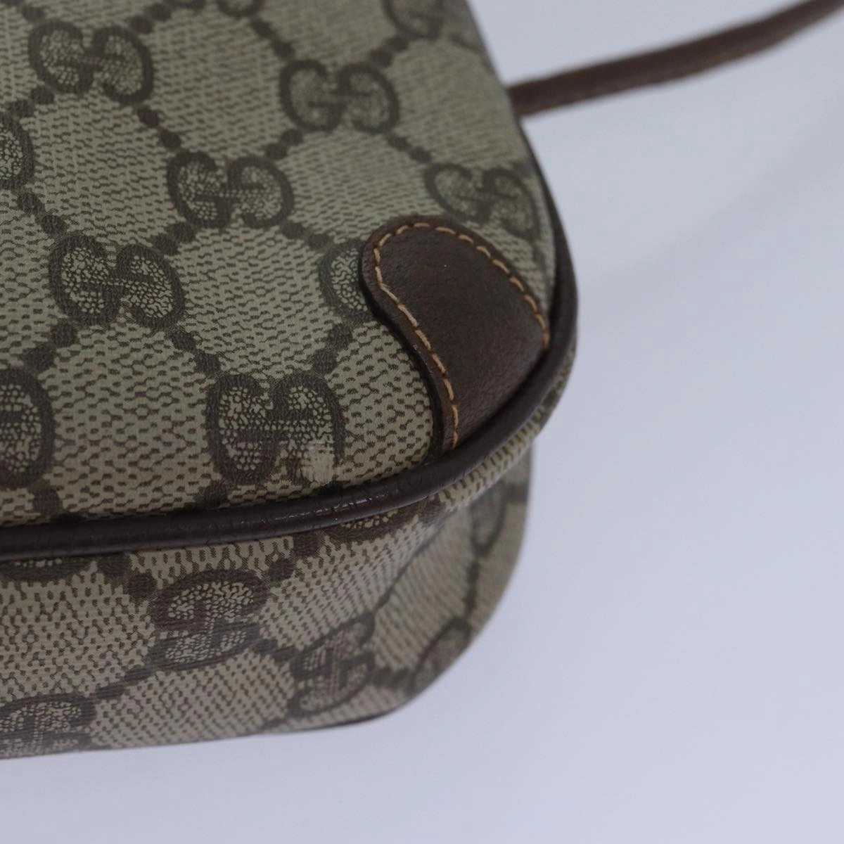 GUCCI GG Supreme Web Sherry Line Shoulder Bag Beige 001 904 2066  ep5238