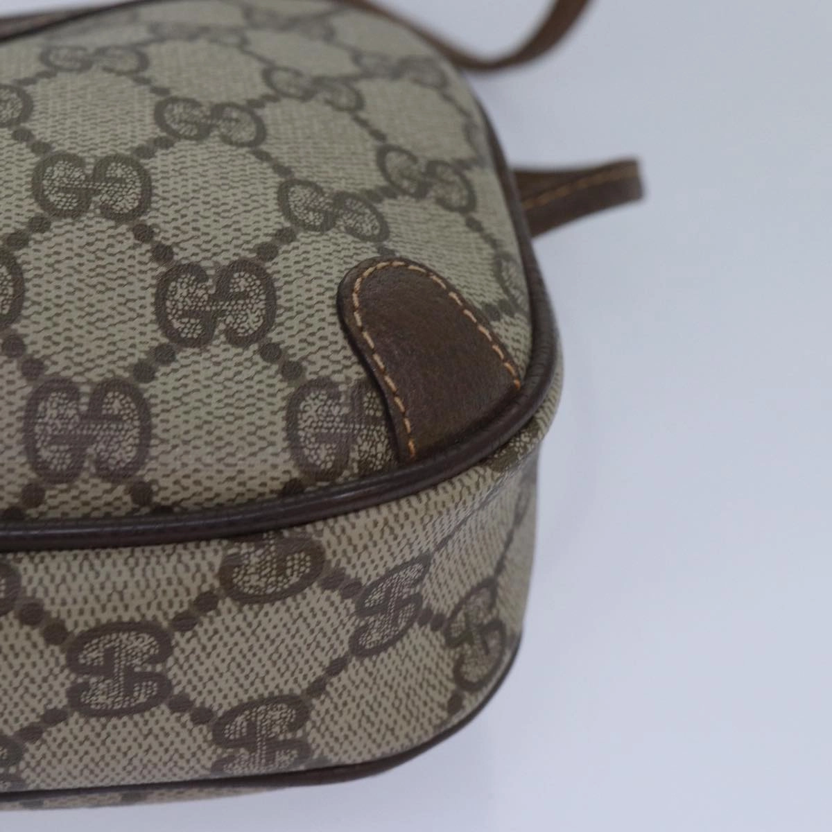 GUCCI GG Supreme Web Sherry Line Shoulder Bag Beige 001 904 2066  ep5238