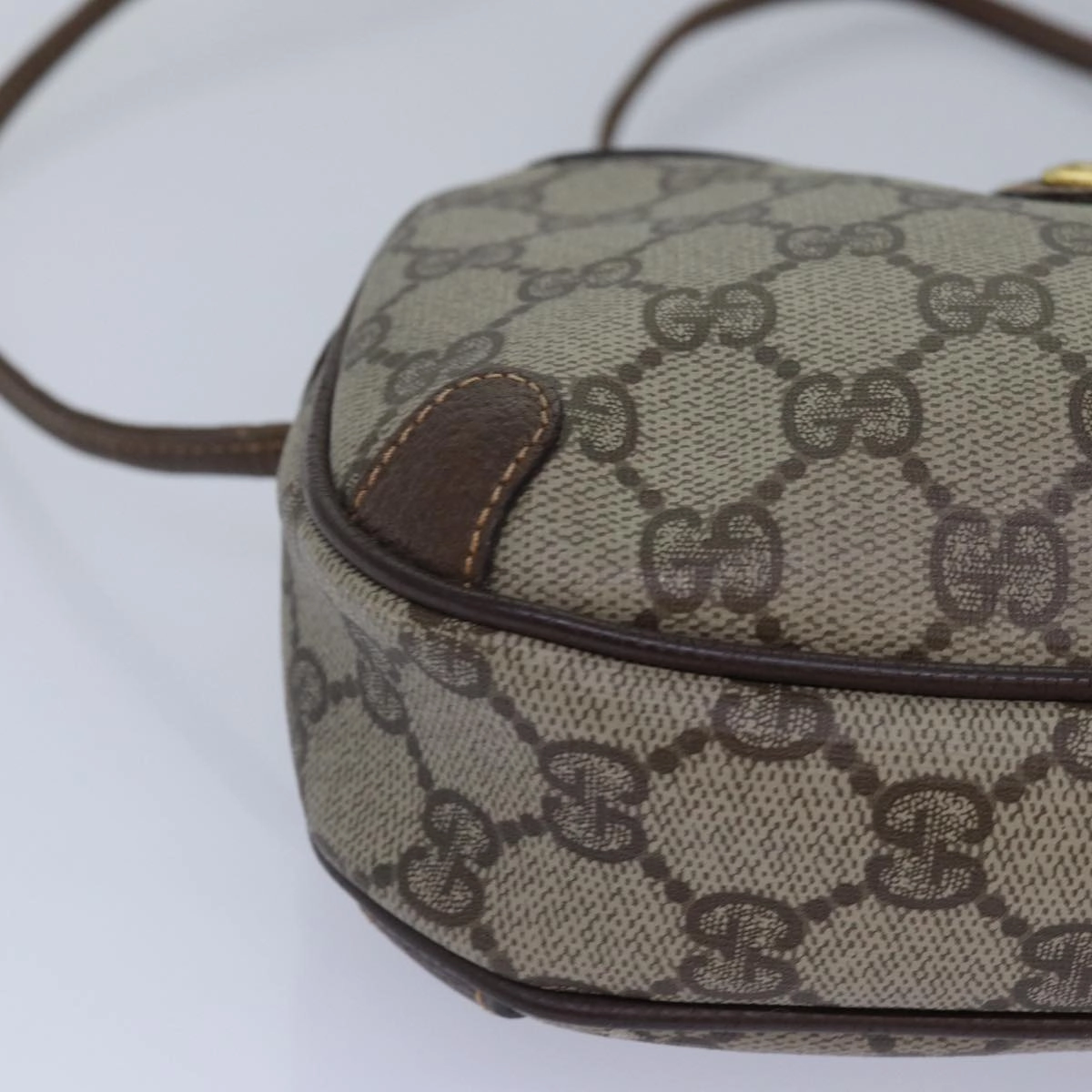 GUCCI GG Supreme Web Sherry Line Shoulder Bag Beige 001 904 2066  ep5238