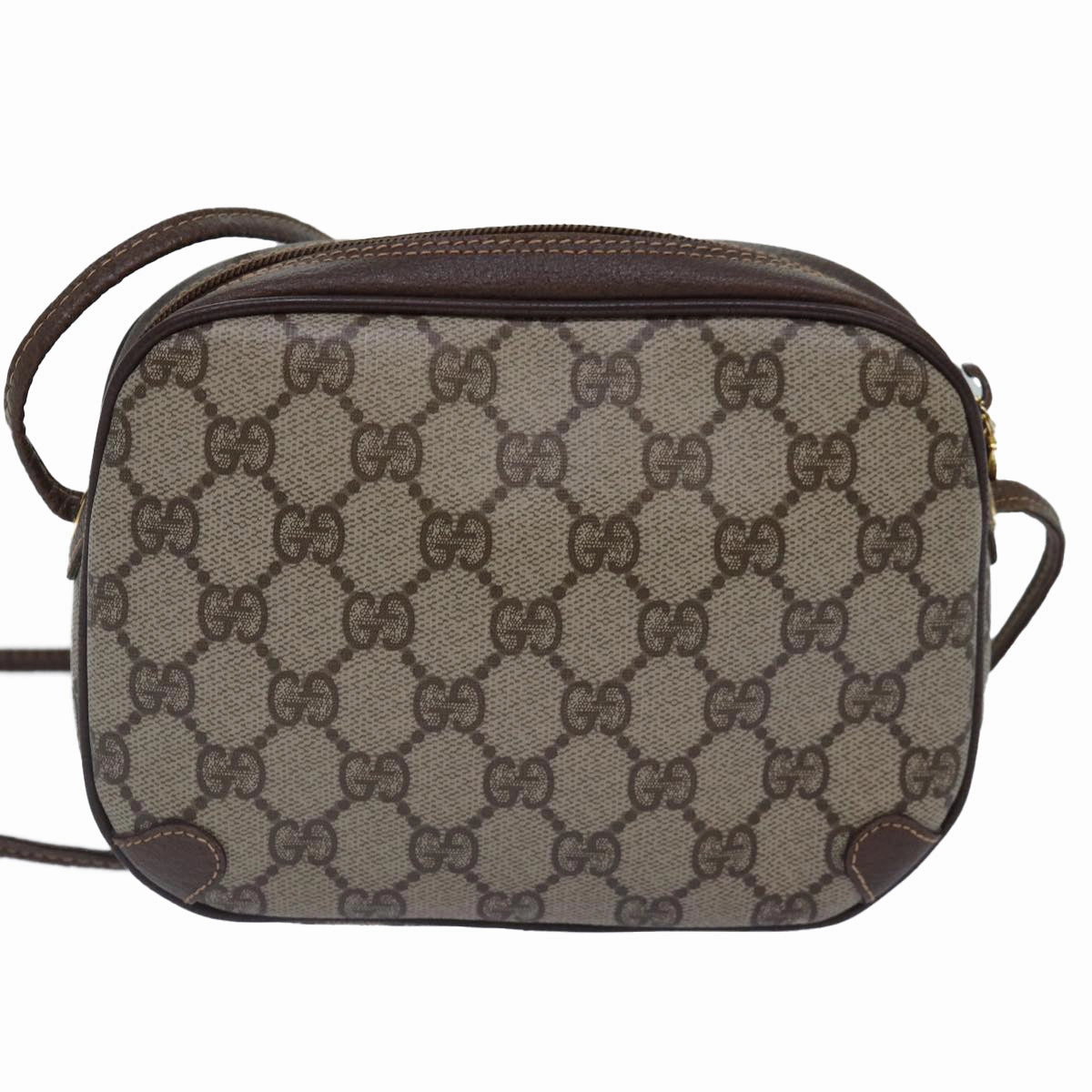 GUCCI GG Supreme Web Sherry Line Shoulder Bag Beige 001 904 2066  ep5238