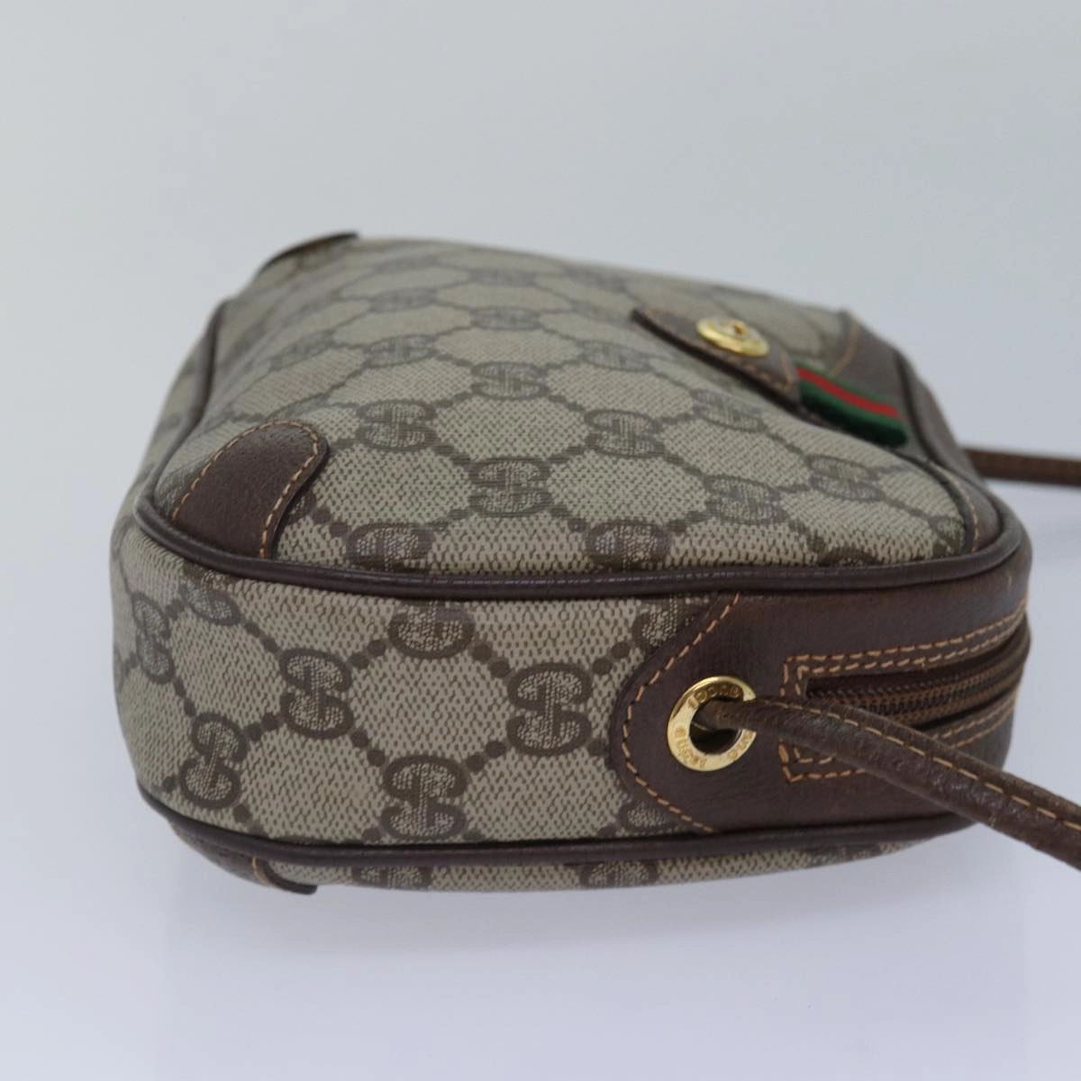 GUCCI GG Supreme Web Sherry Line Shoulder Bag Beige 001 904 2066  ep5238