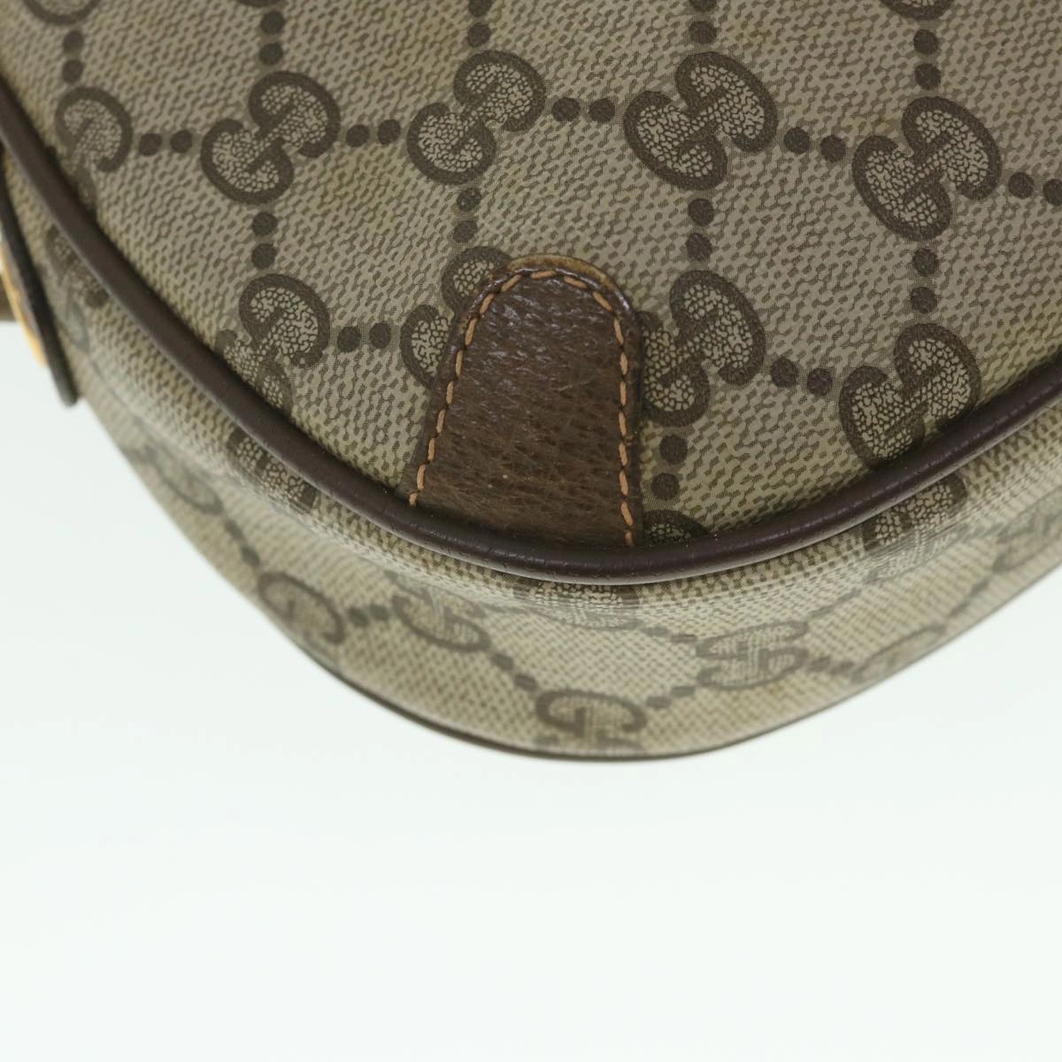 GUCCI GG Supreme Web Sherry Line Shoulder Bag Beige Red 156 02 066  8787