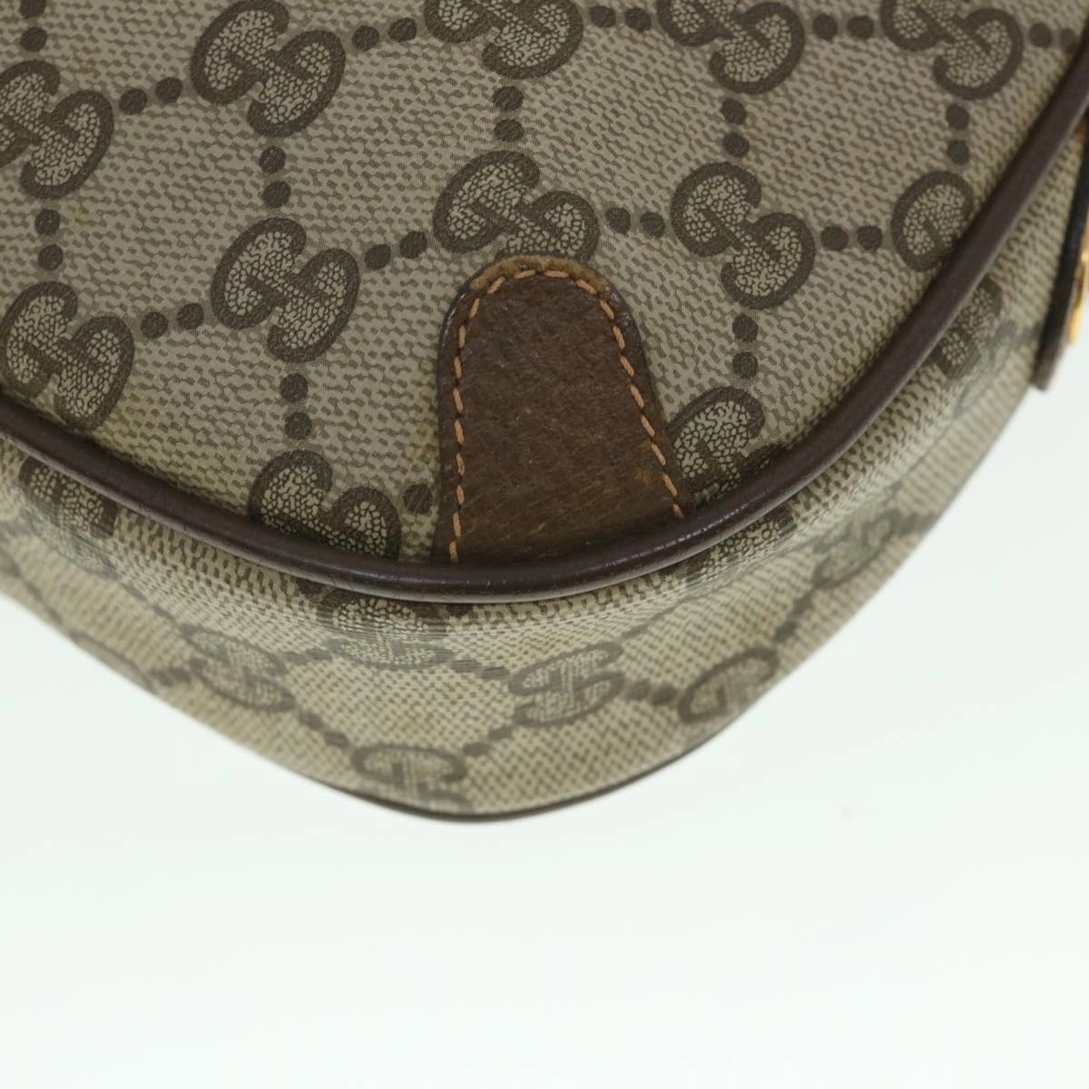 GUCCI GG Supreme Web Sherry Line Shoulder Bag Beige Red 156 02 066  8787